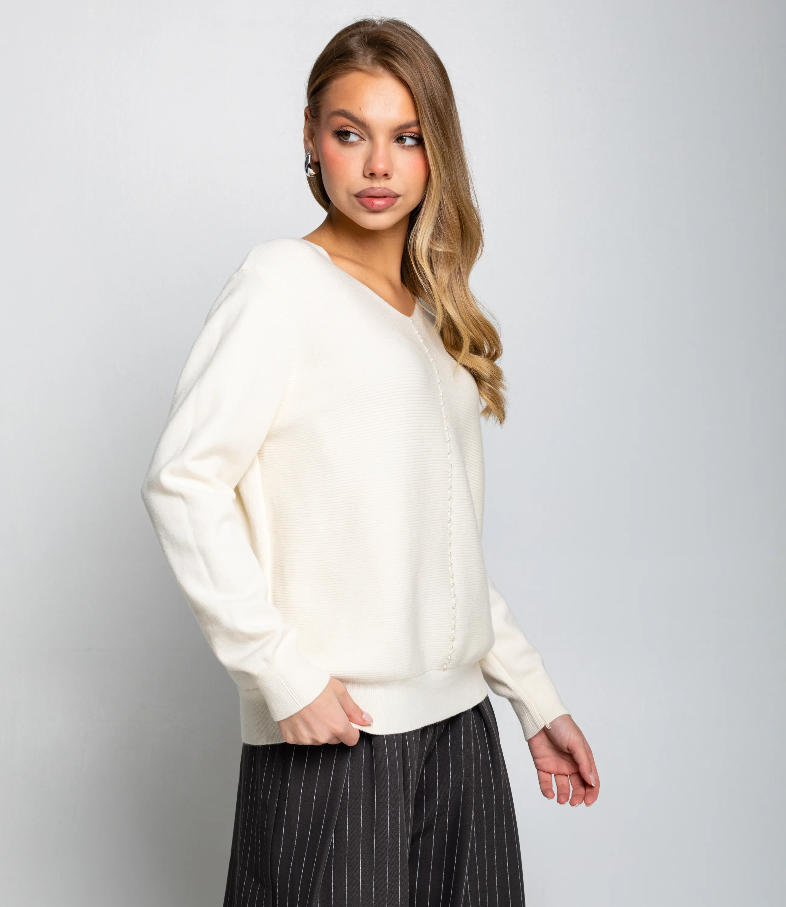 Джемпер #КТ8208, кремовый - фото 2