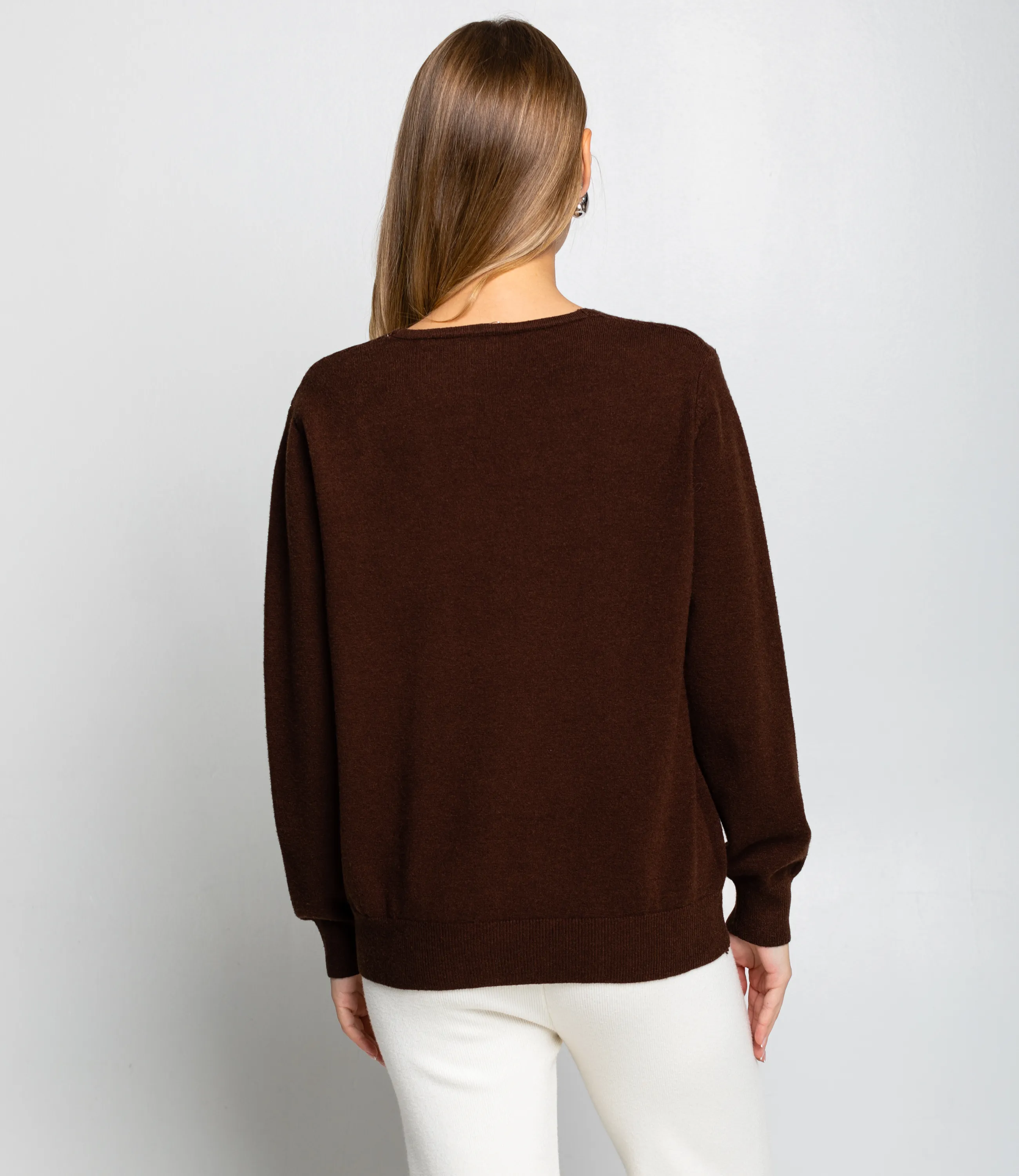 Джемпер #КТ8208, шоколадный - фото 3