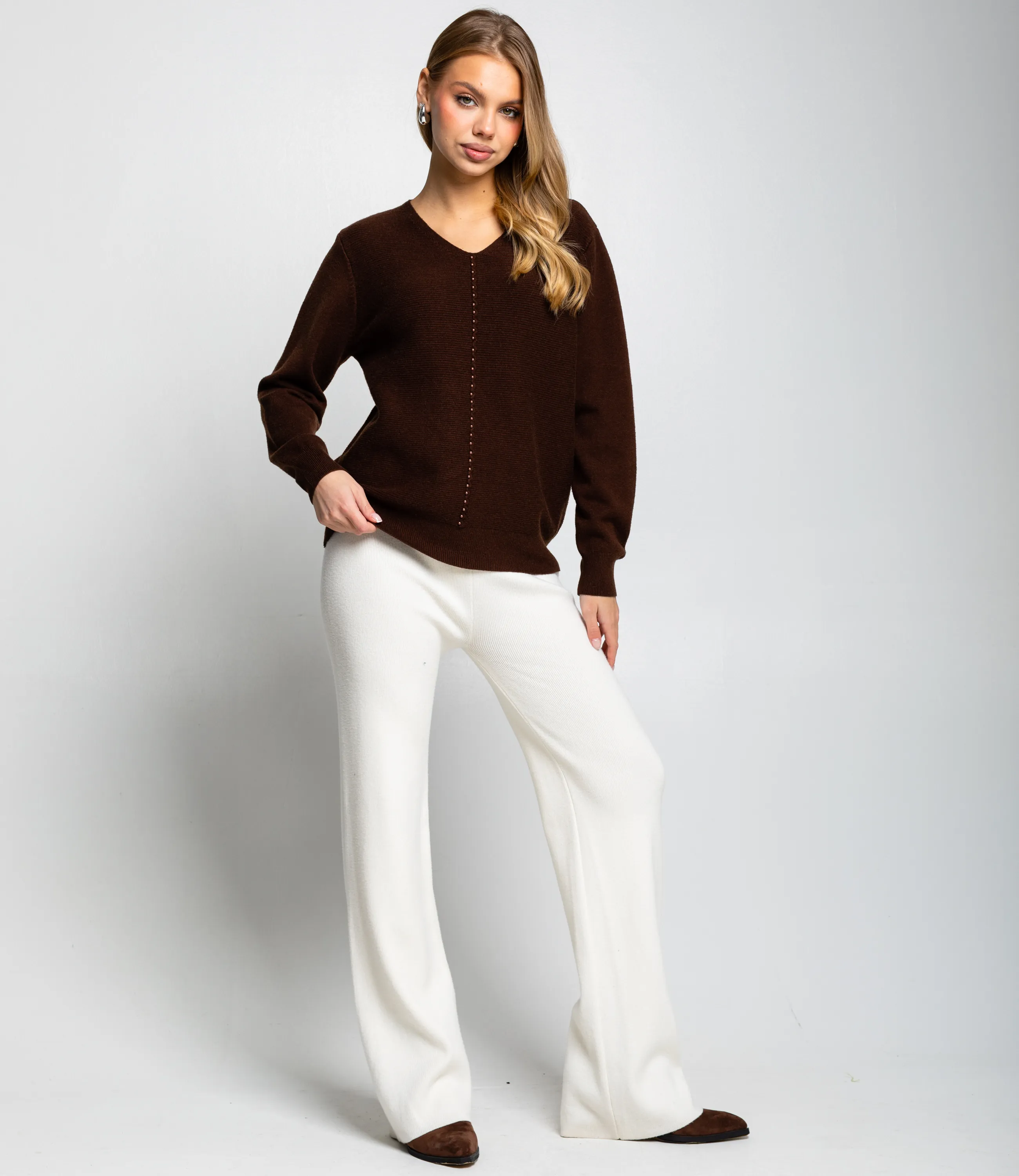 Джемпер #КТ8208, шоколадный - фото 4