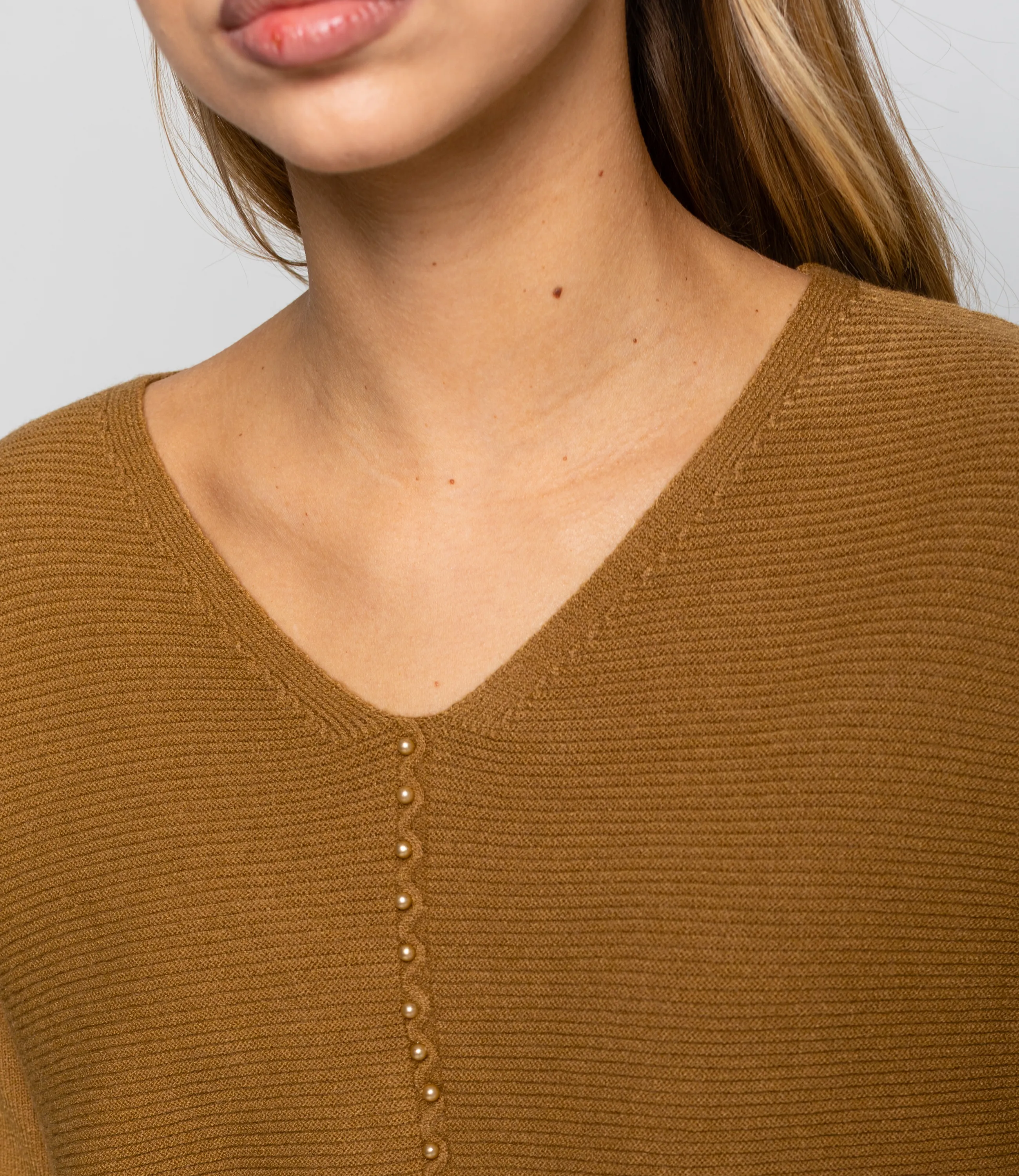 Джемпер #КТ8208, тёмно-бежевый - фото 5