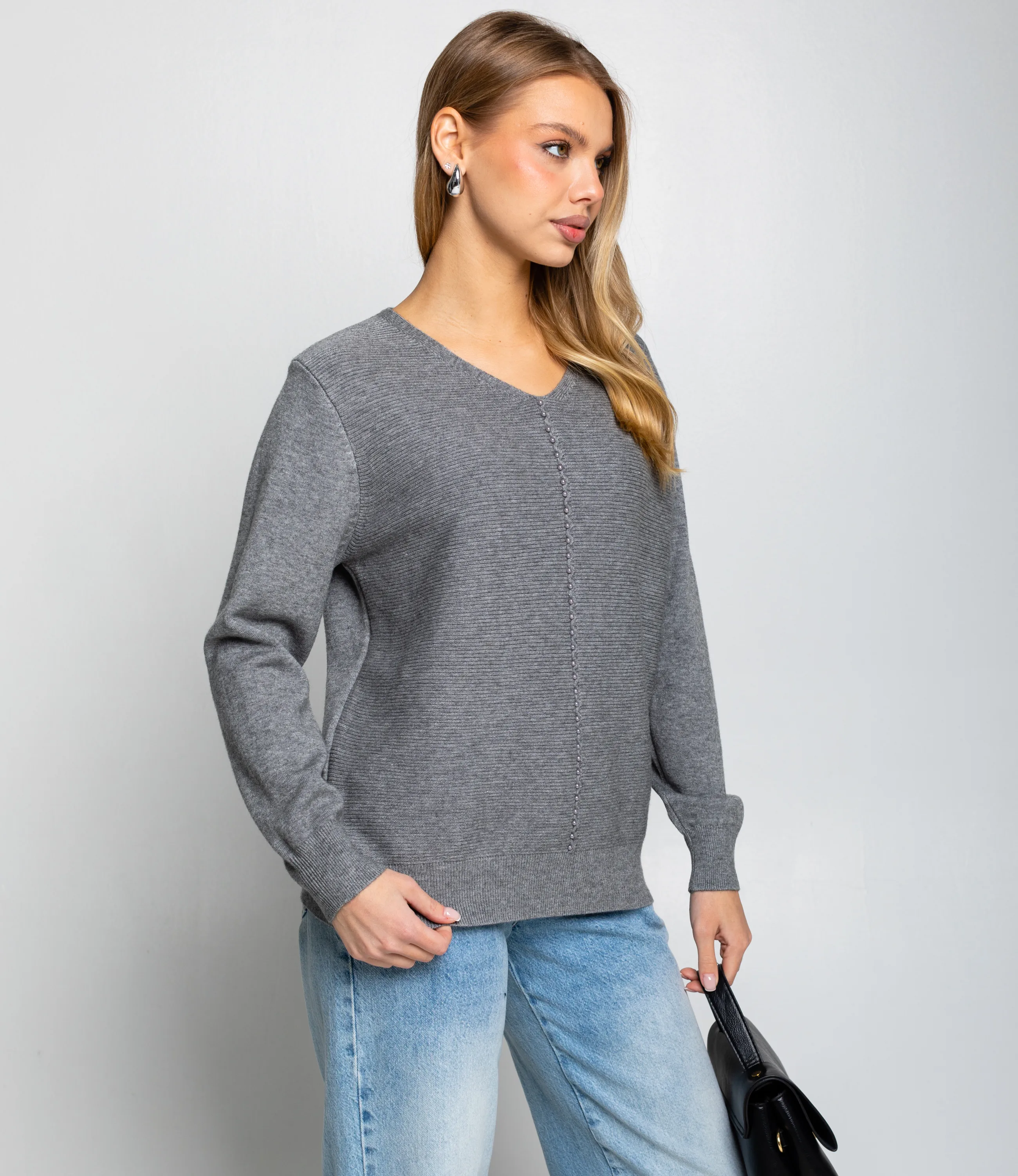 Джемпер #КТ8208, серый - фото 2