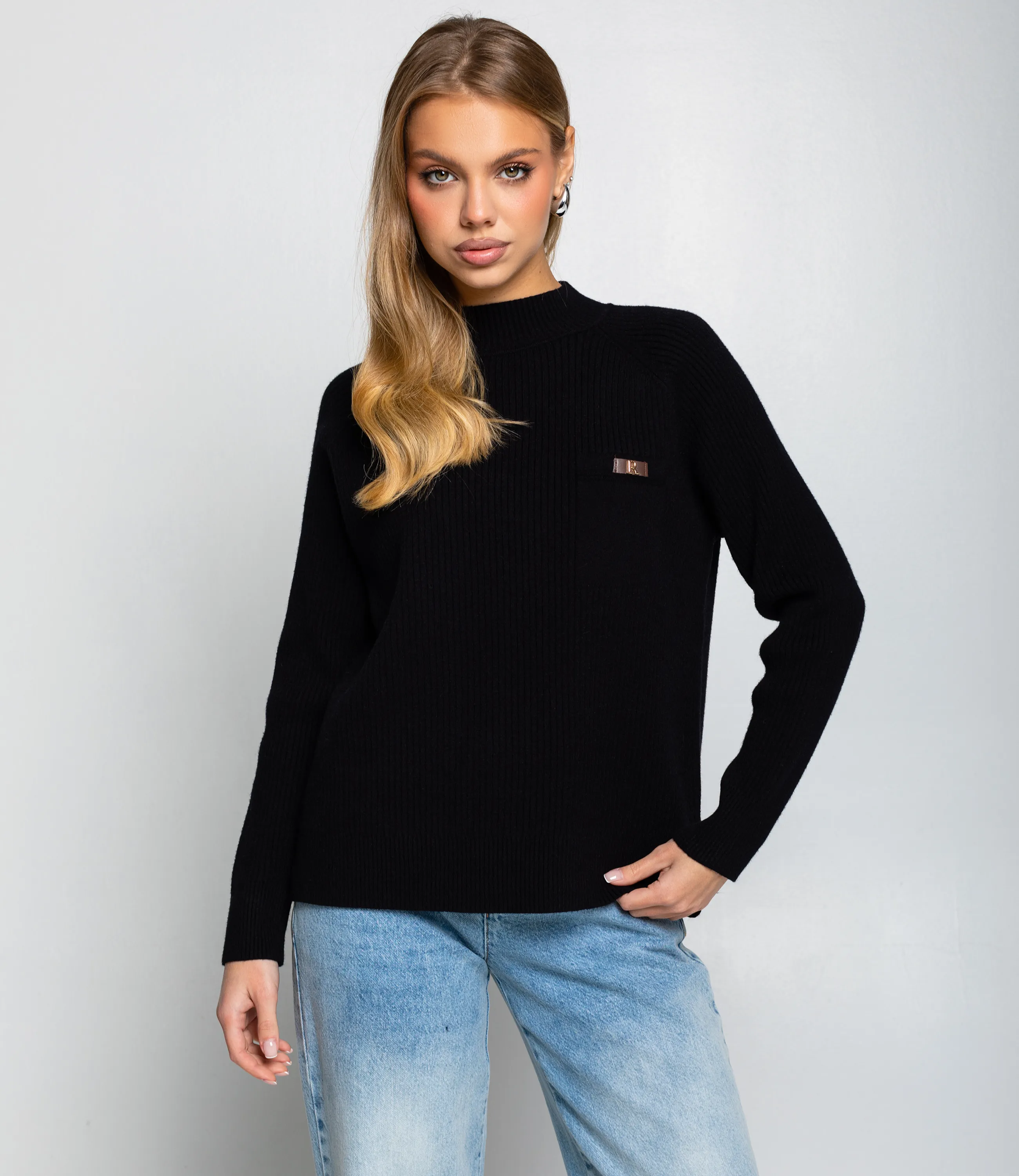 Джемпер #КТ8210, чёрный - фото 1