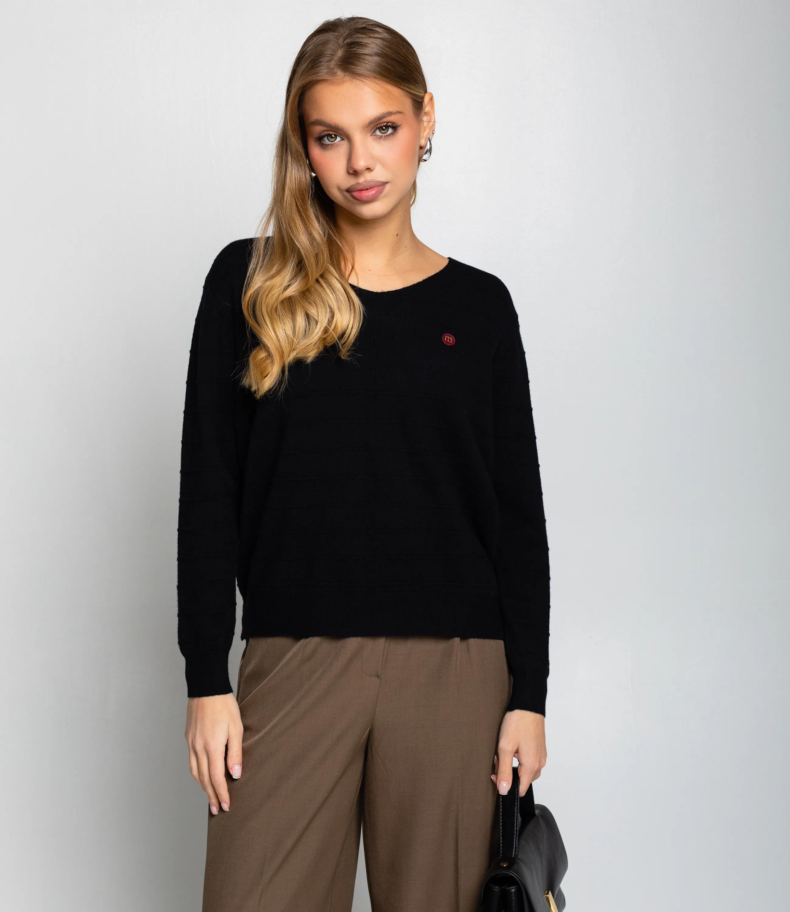 Джемпер #КТ20801, чёрный - фото 1