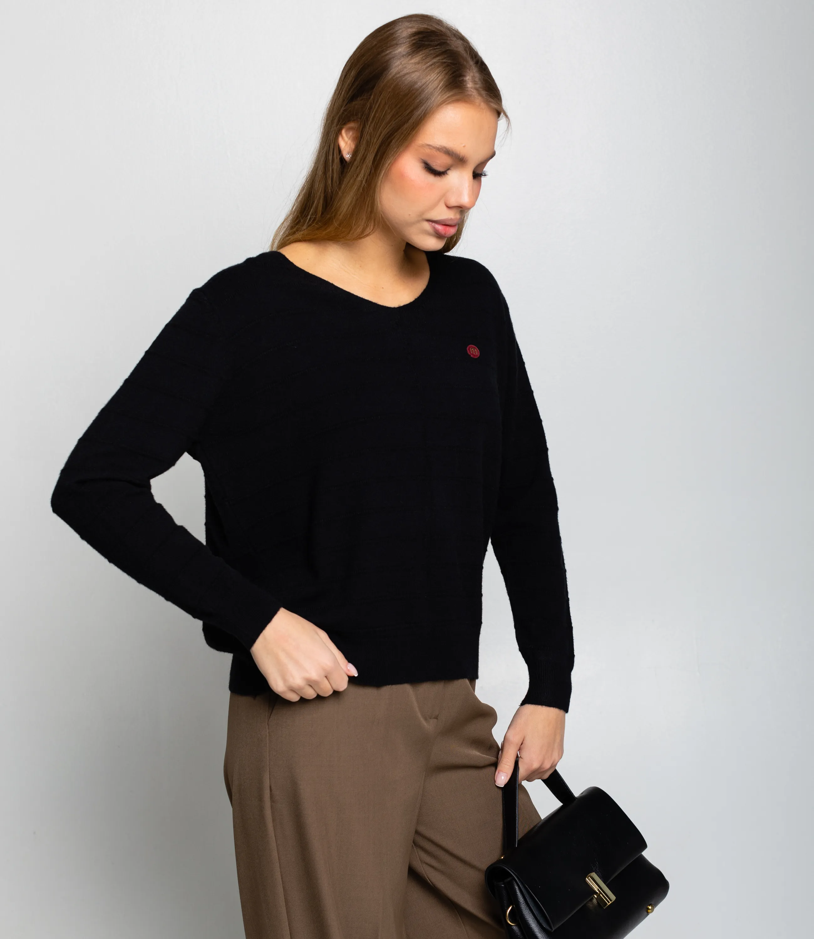 Джемпер #КТ20801, чёрный - фото 2