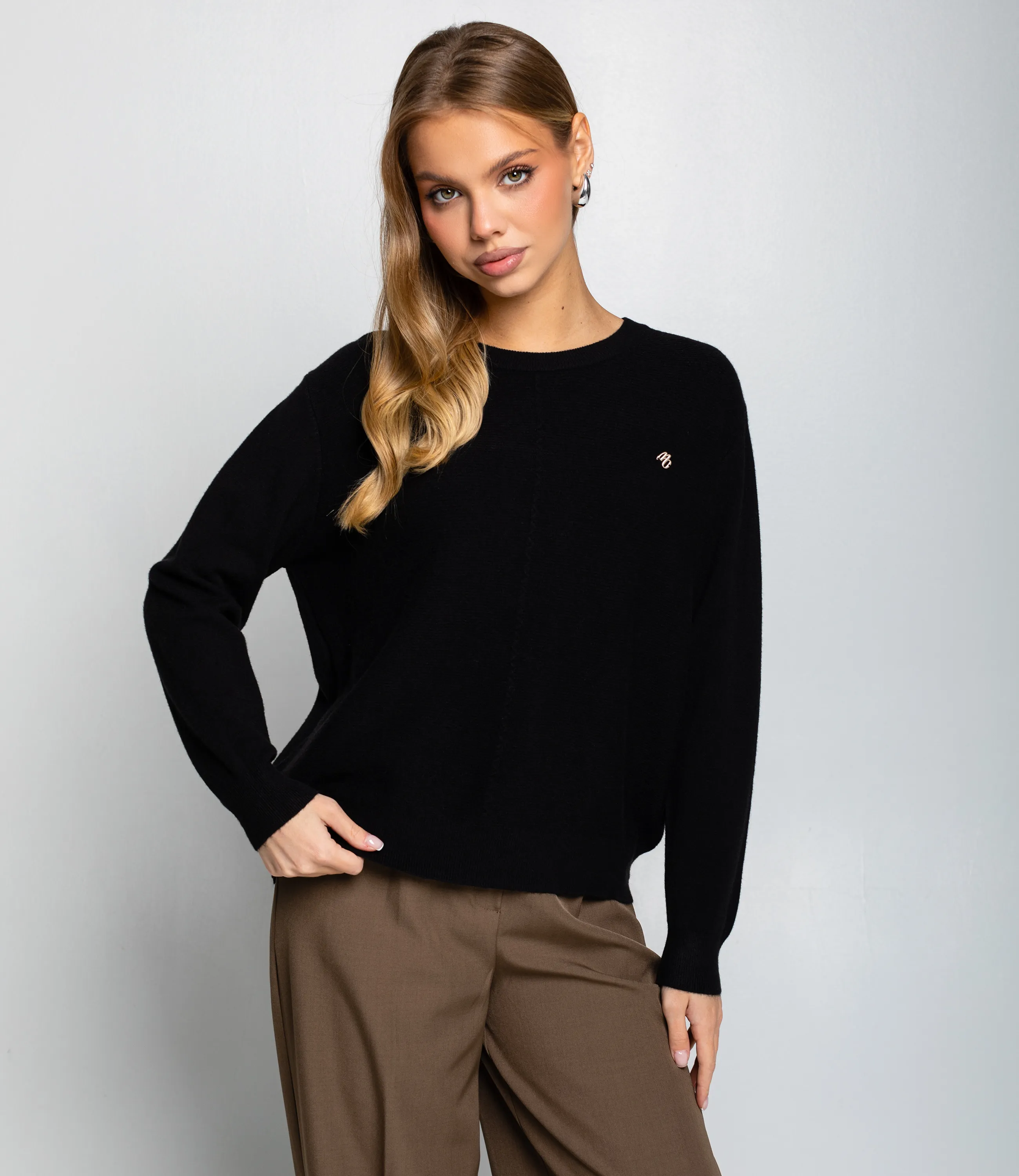 Джемпер #КТ20802, чёрный - фото 1