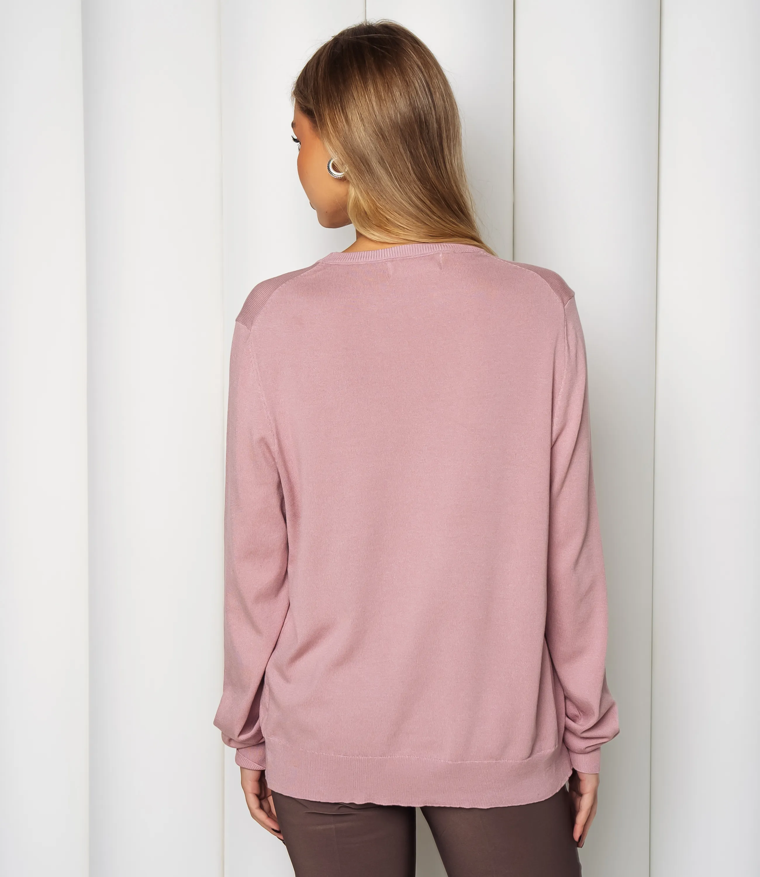 Джемпер #ОКТ125002, пудровый - фото 3