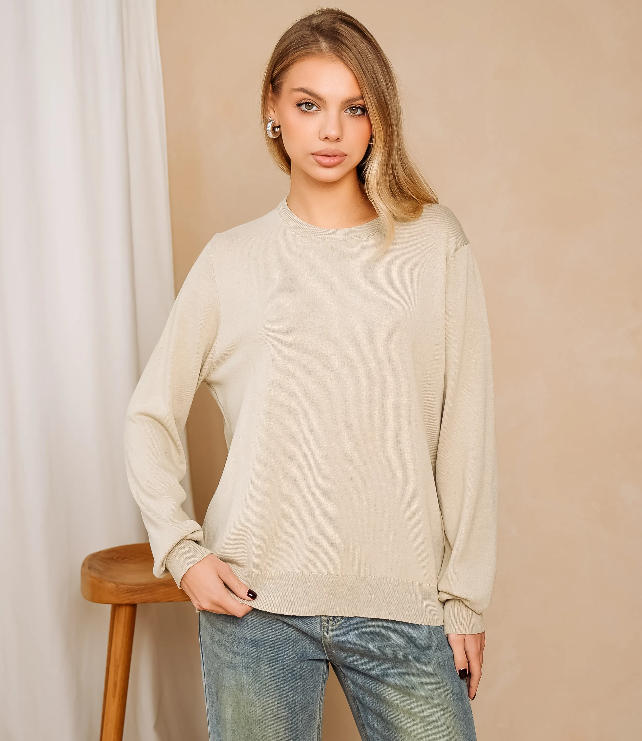 Джемпер #ОКТ125002, зелёный чай - фото 1