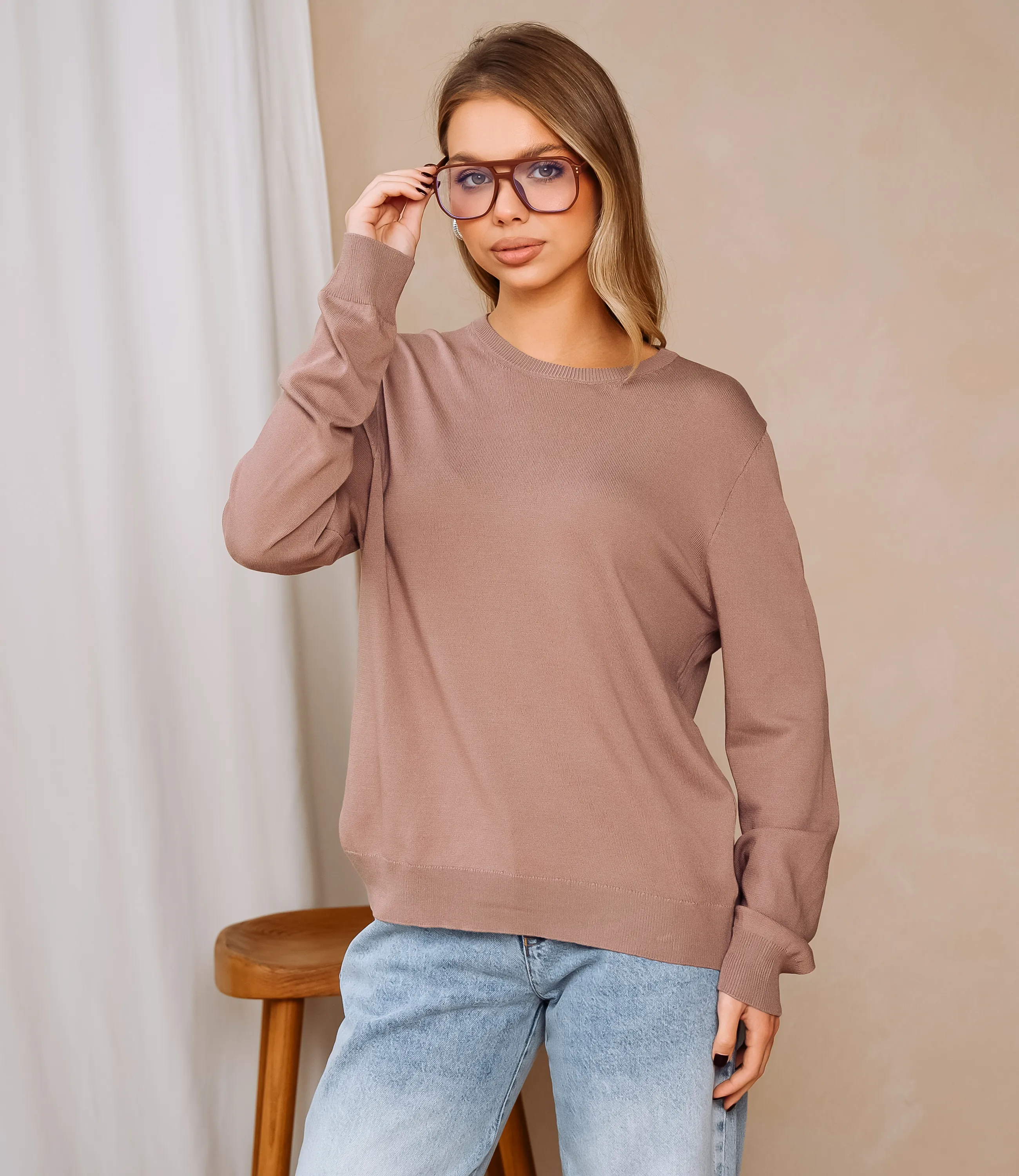 Джемпер #ОКТ125002, мокко - фото 1