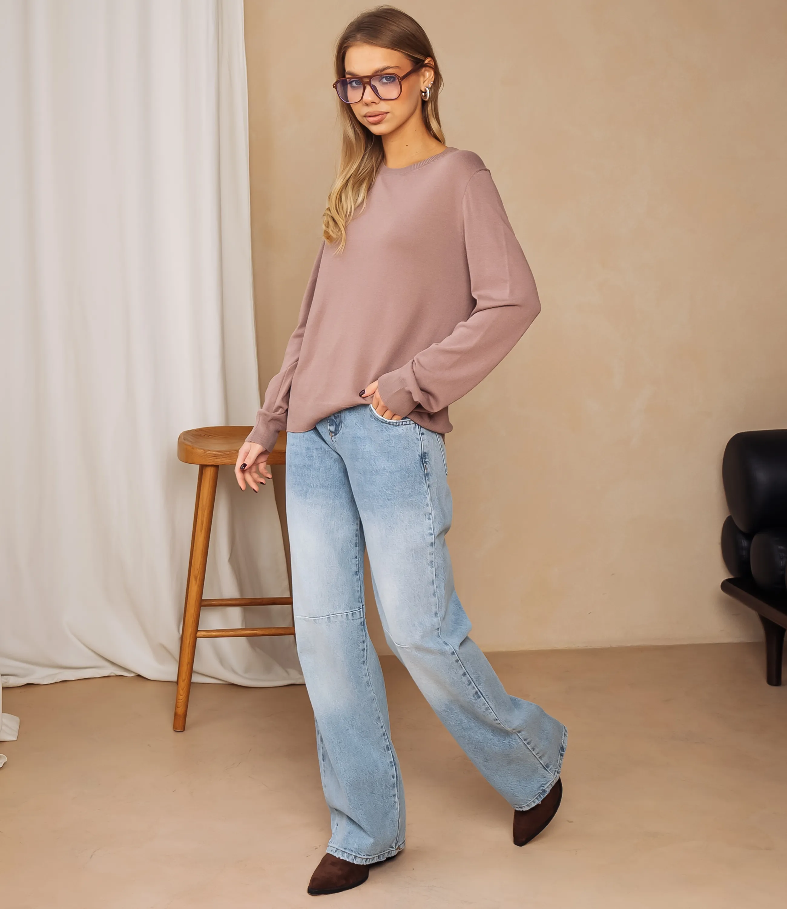 Джемпер #ОКТ125002, мокко - фото 4