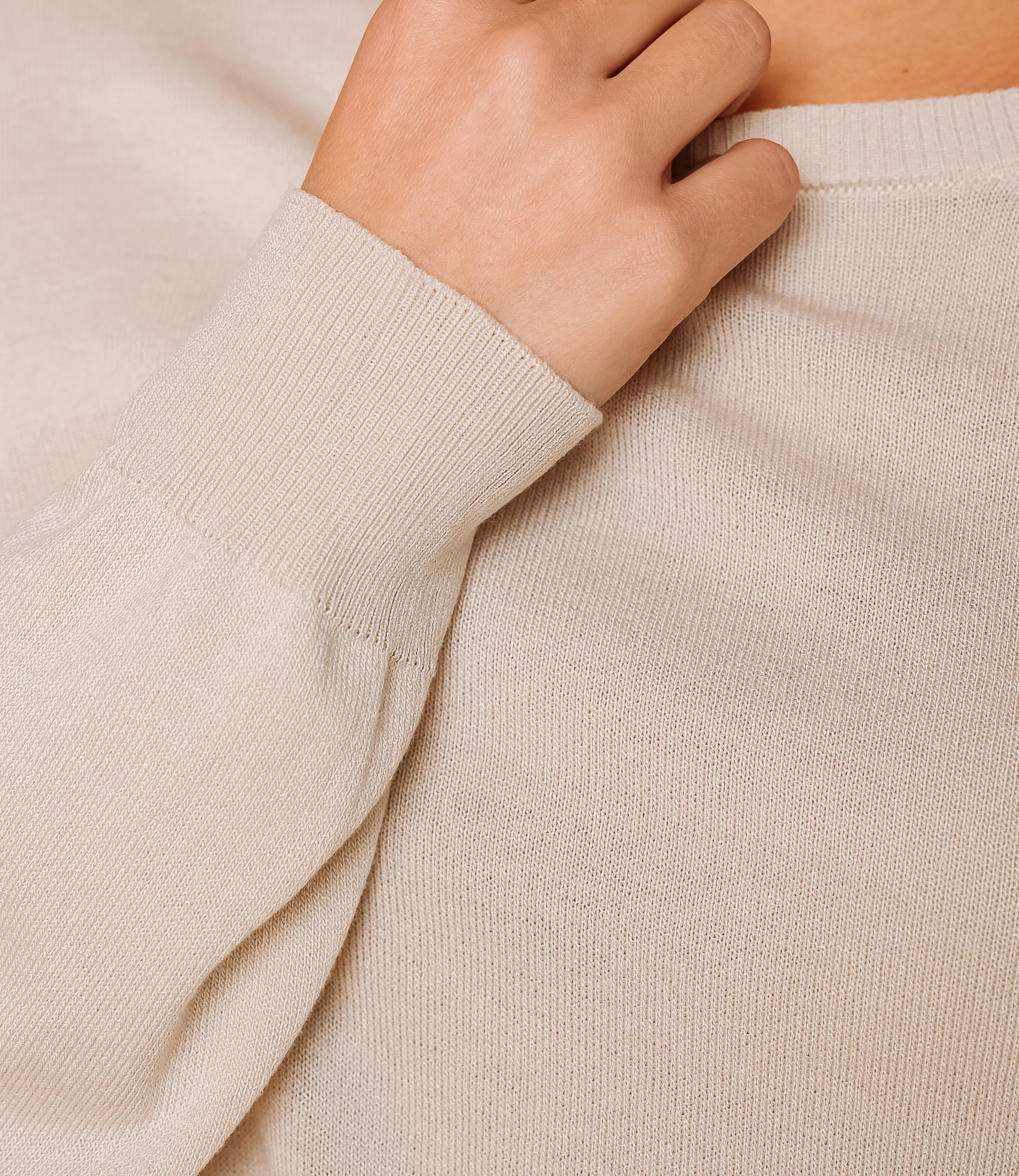 Джемпер #ОКТ125002, светло-бежевый - фото 5