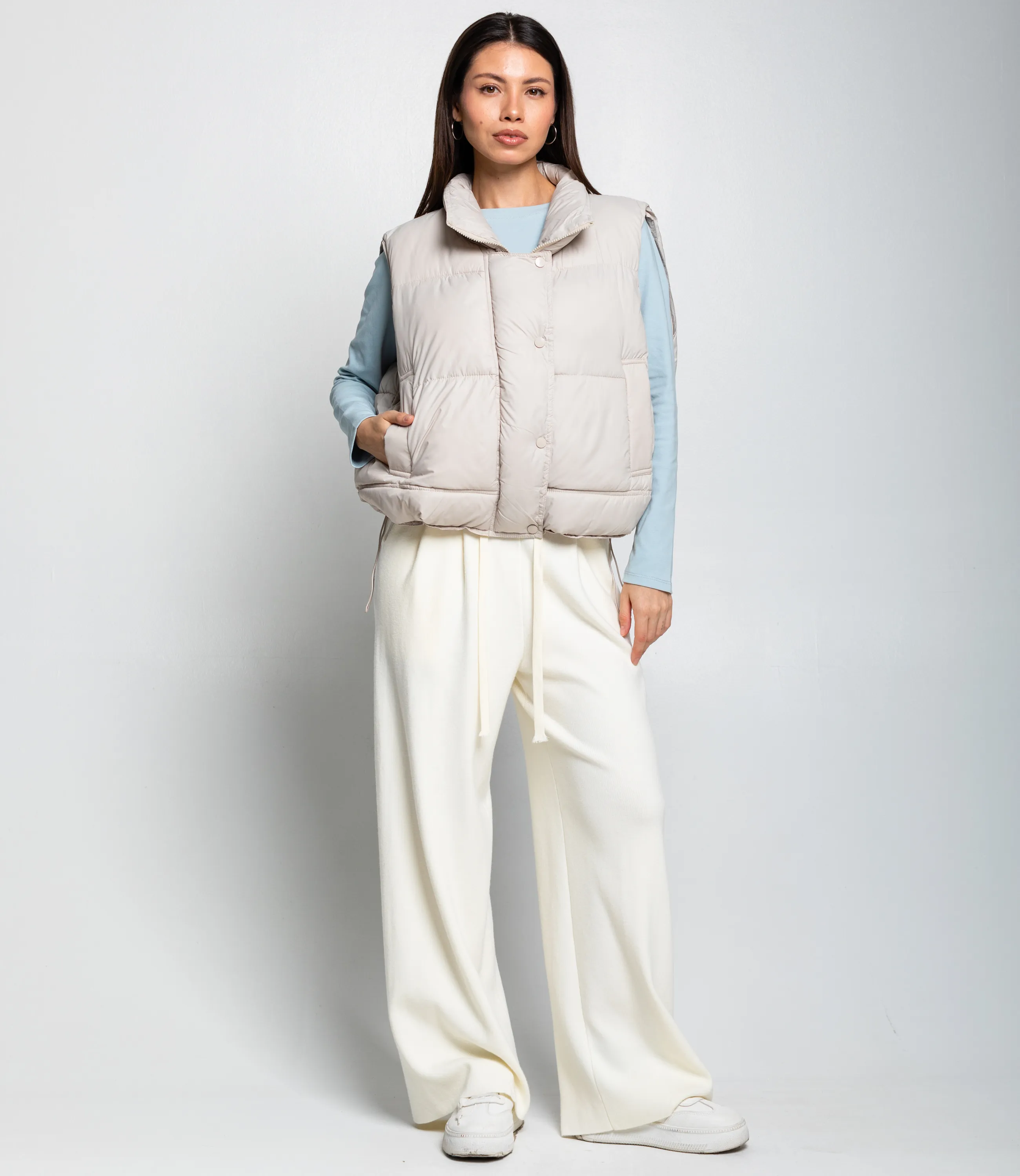 Жилет #КТ119 (2), бежево-серый - фото 4