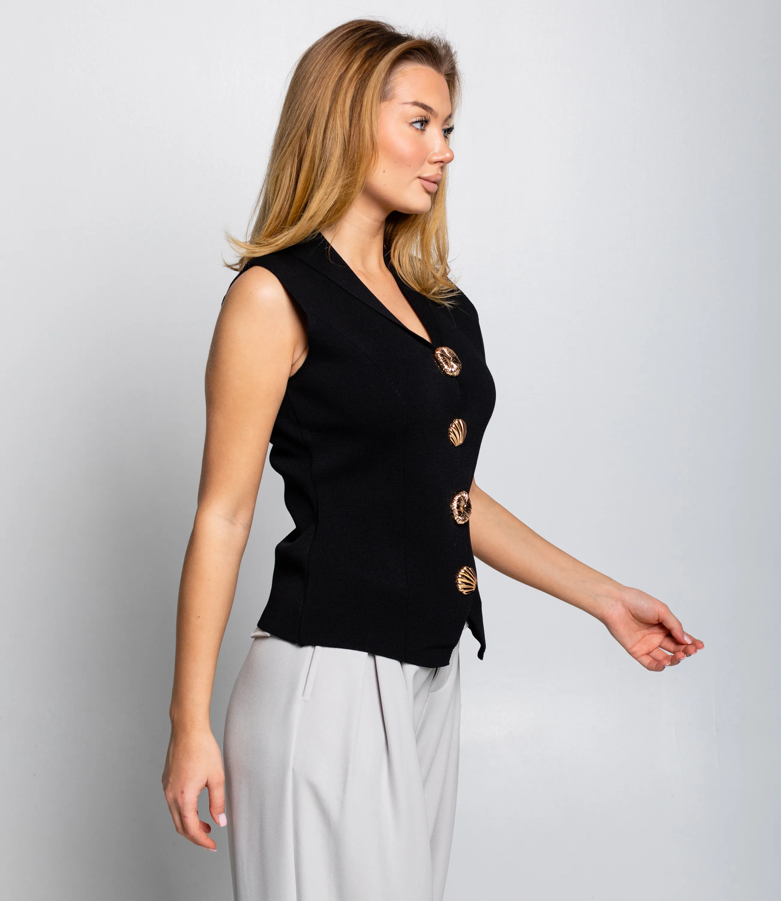 Жилет #КТ8833 (1), чёрный - фото 2