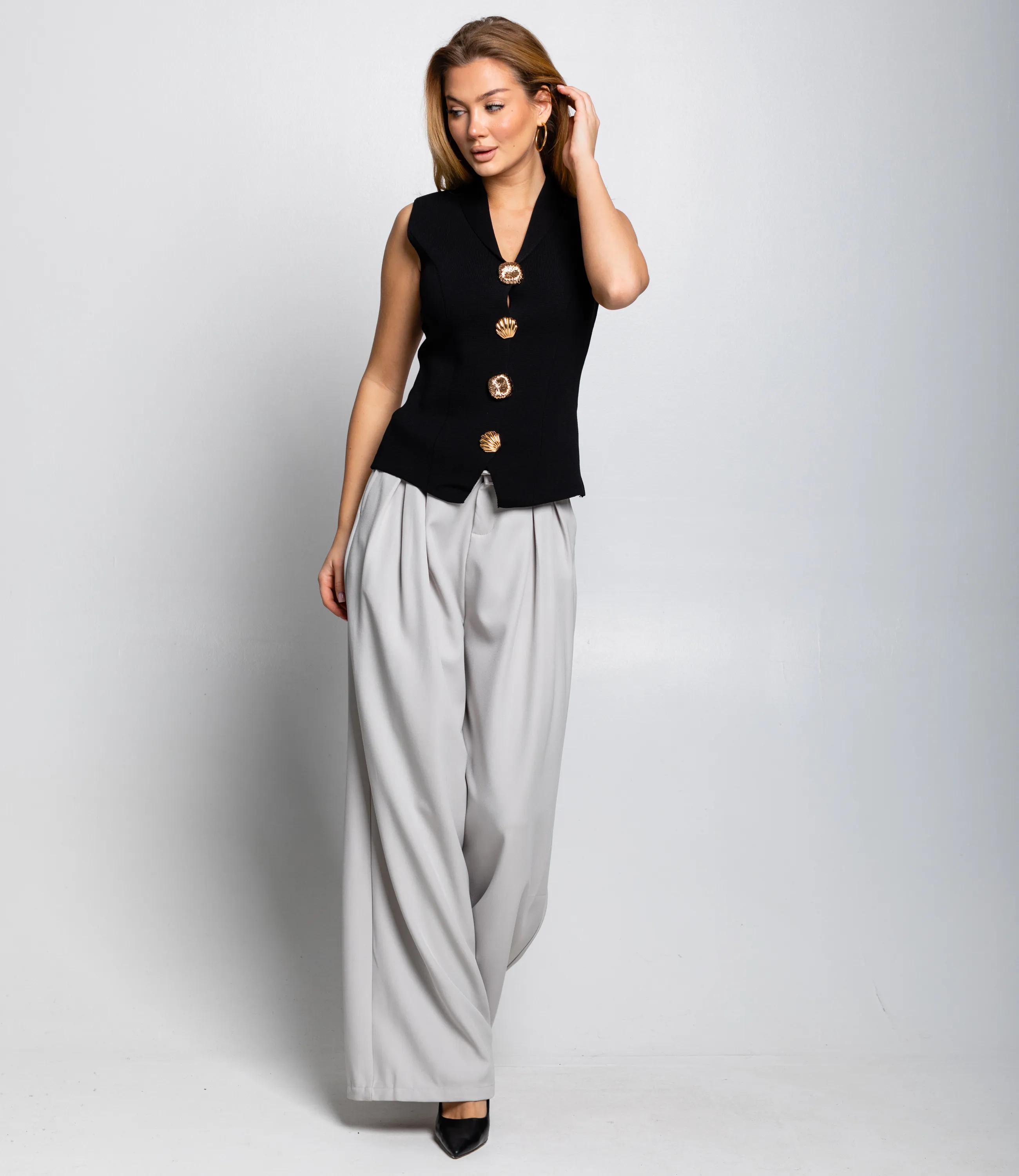 Жилет #КТ8833 (1), чёрный - фото 4