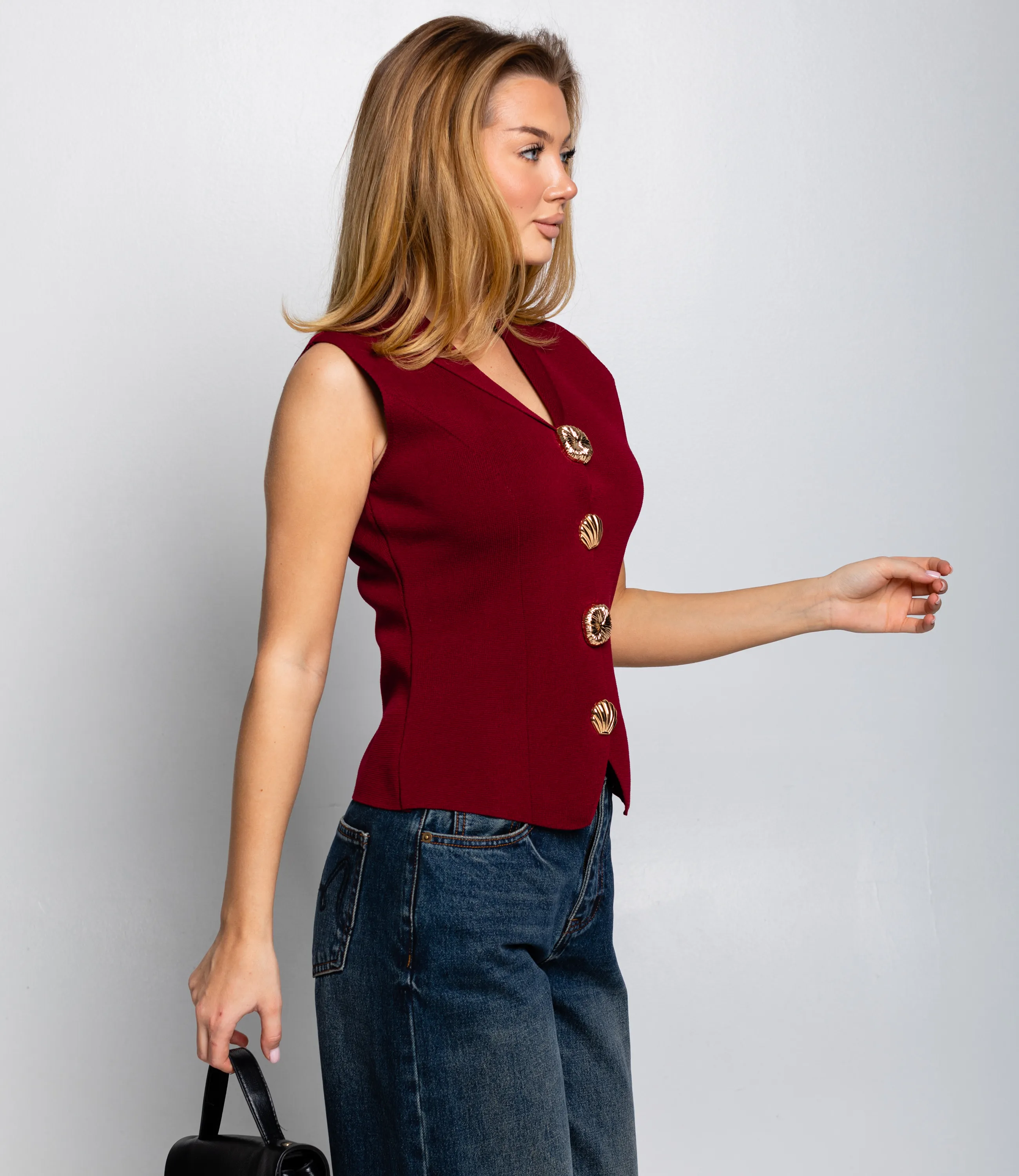 Жилет #КТ8833 (1), бордовый - фото 2