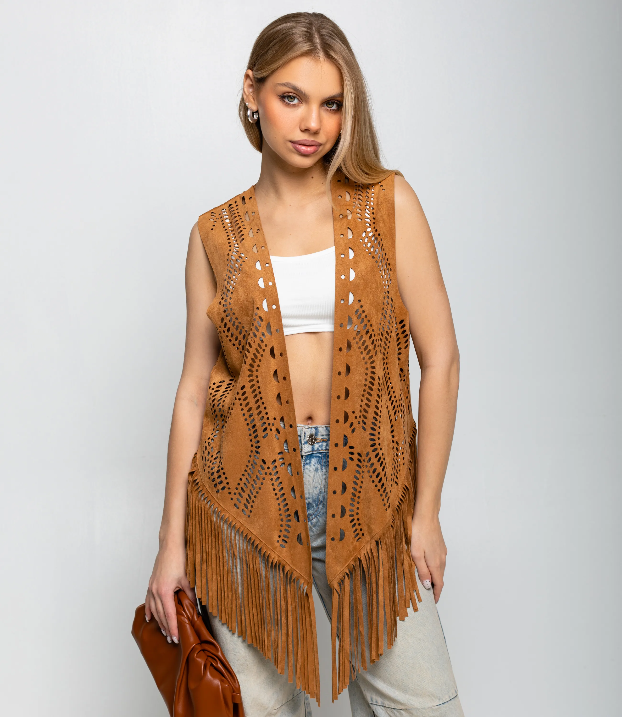 Жилет #КТ88510, коричневый - фото 1