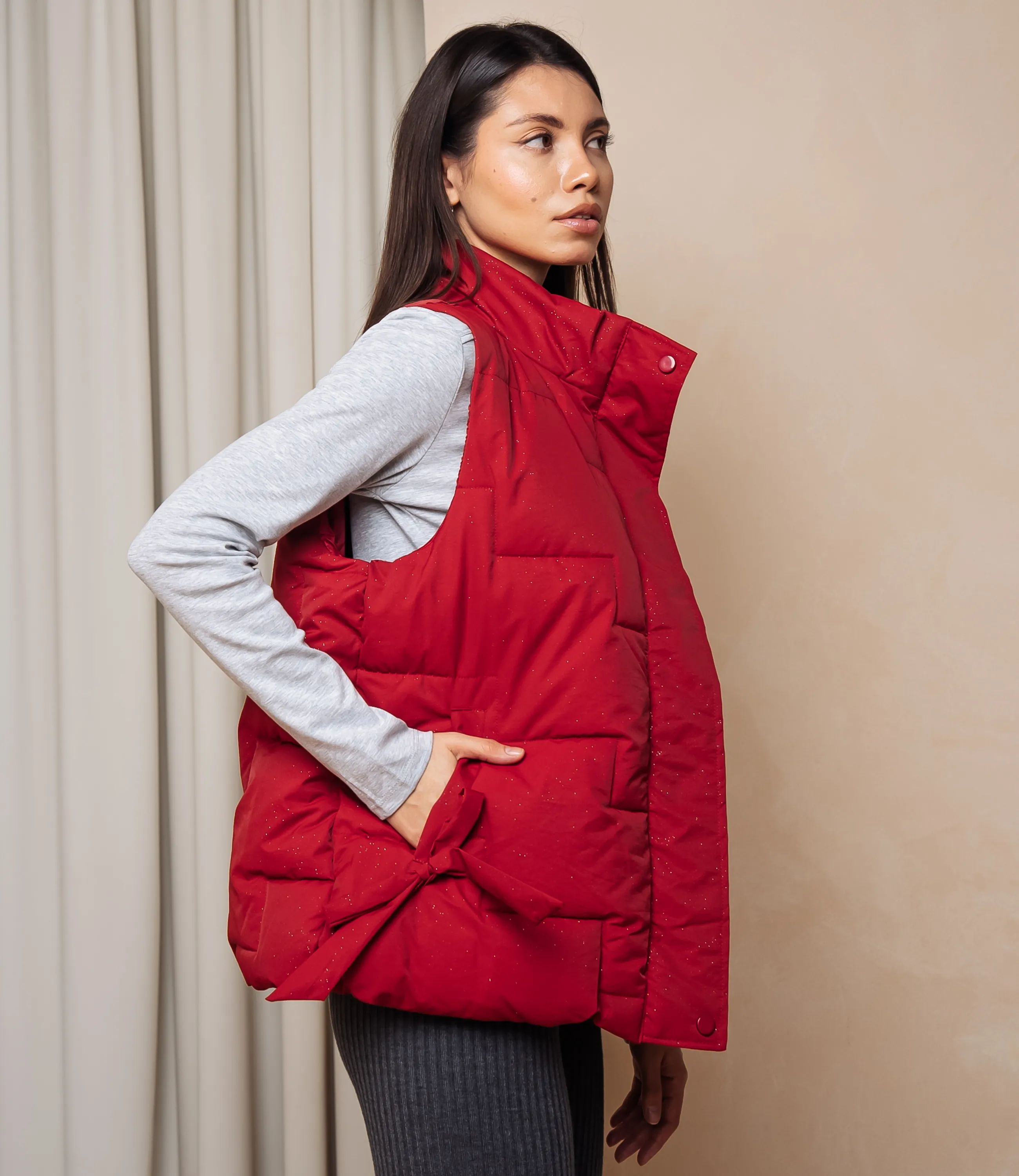 Жилет #КТ2391, красный - фото 2