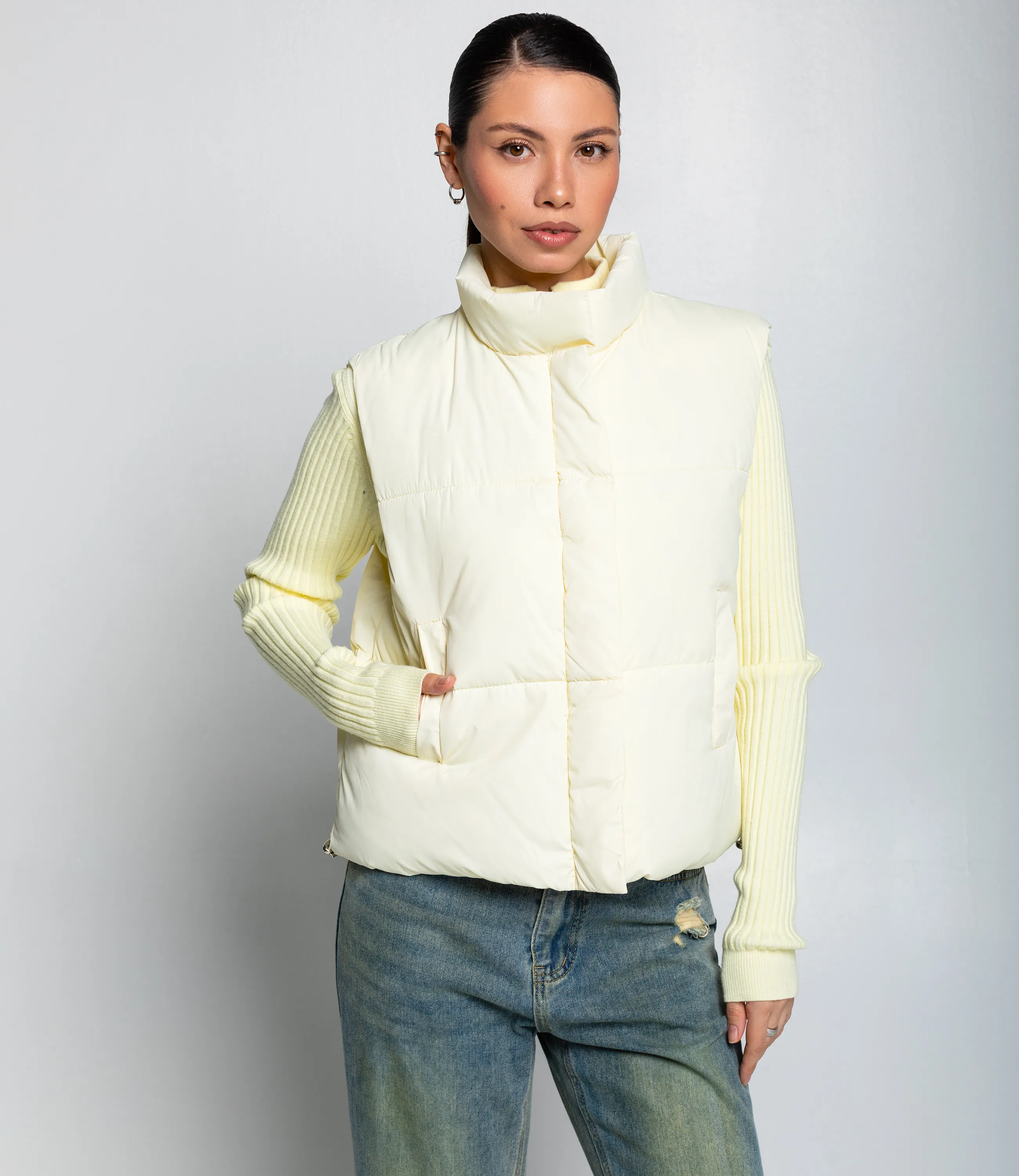 Жилет #КТ823 (3), кремовый - фото 1