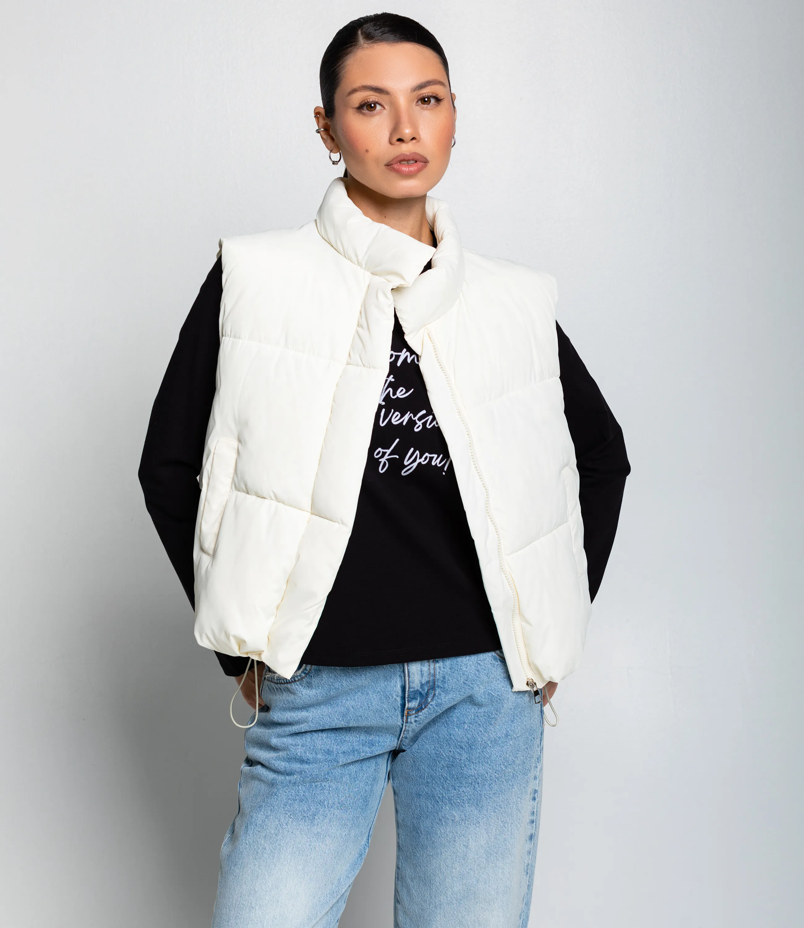 Жилет #КТ823 (3), молочный - фото 1