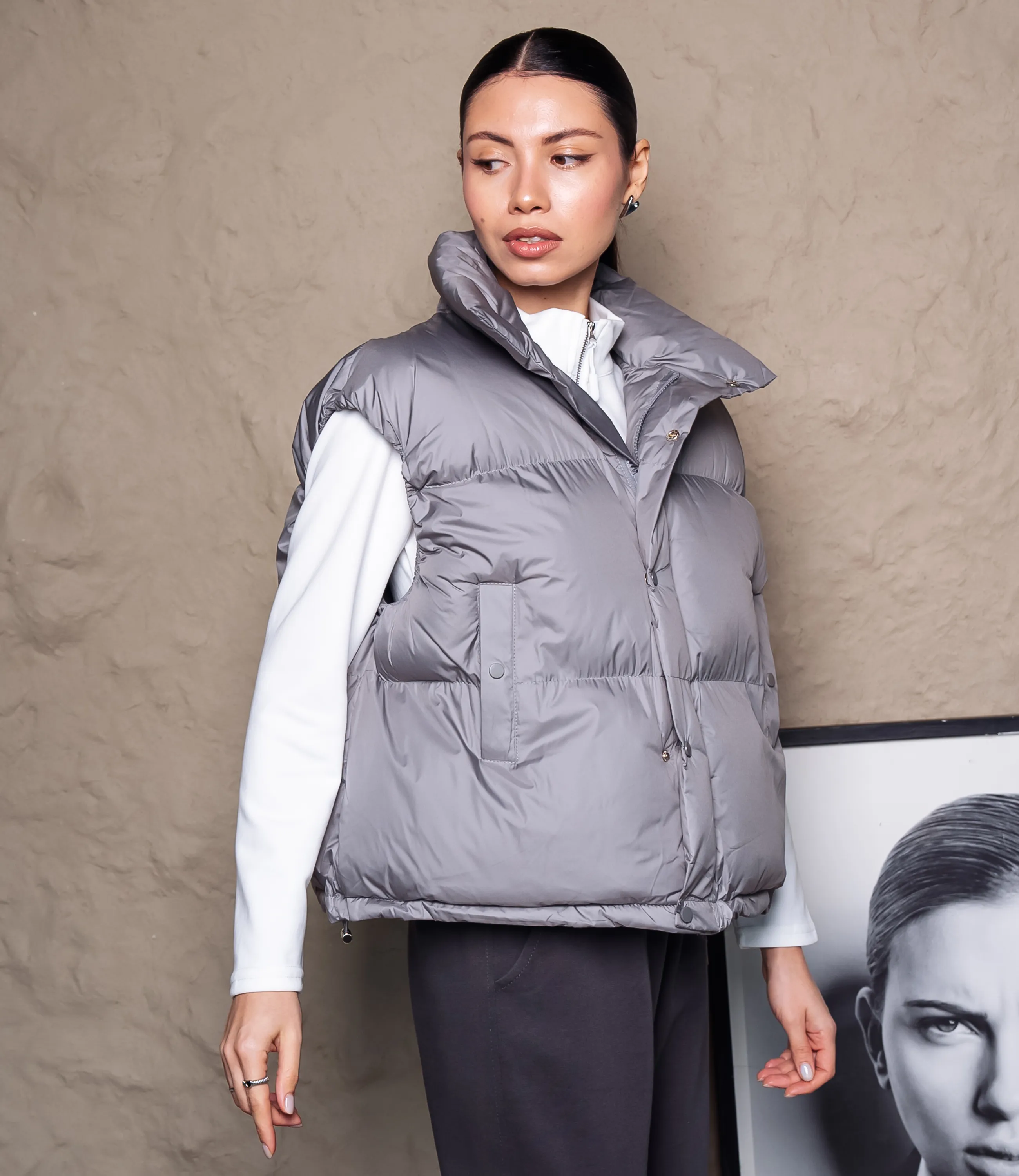 Жилет #КТ6997, серый - фото 2