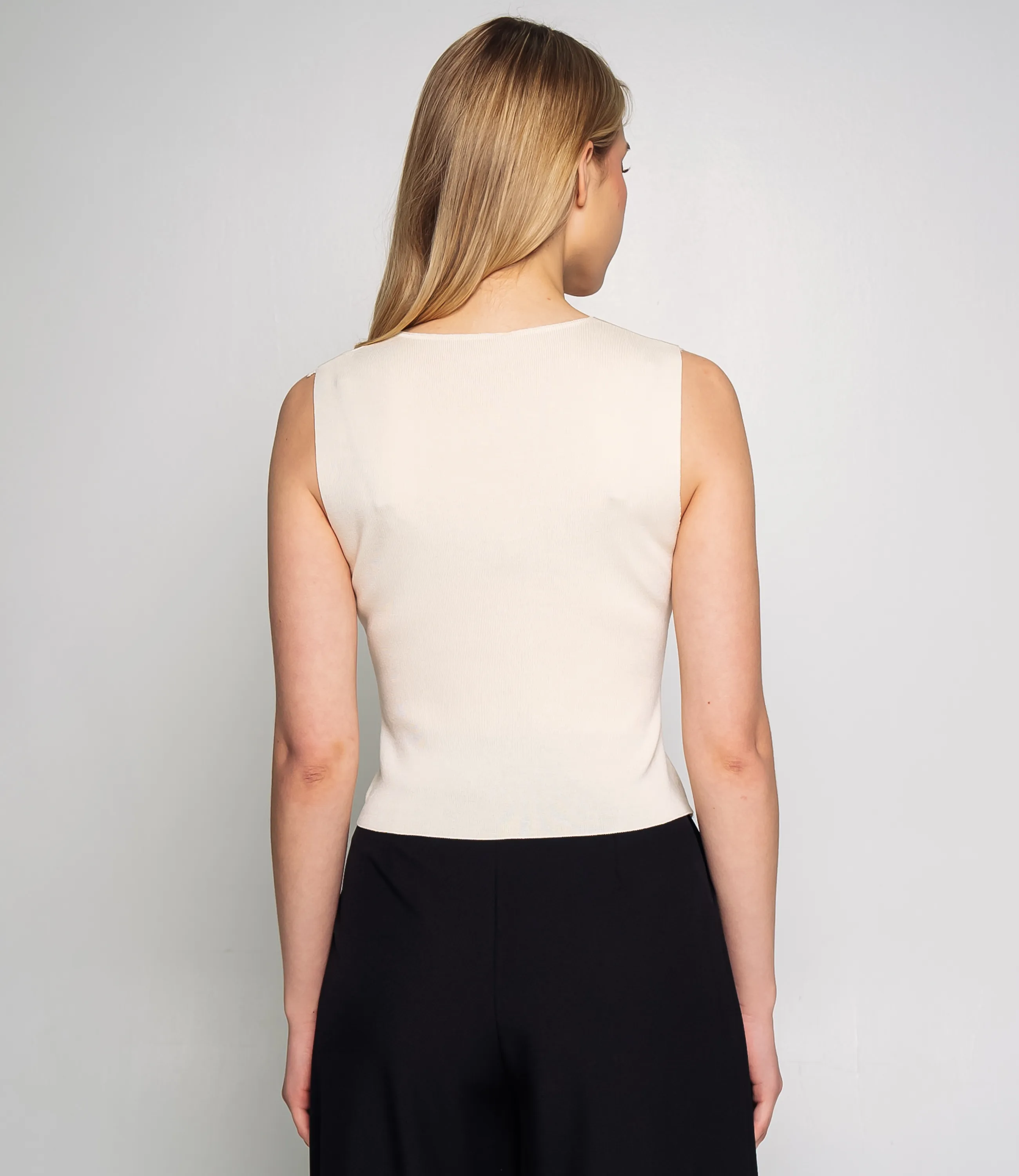 Жилет #КТ31050, светло-бежевый - фото 3