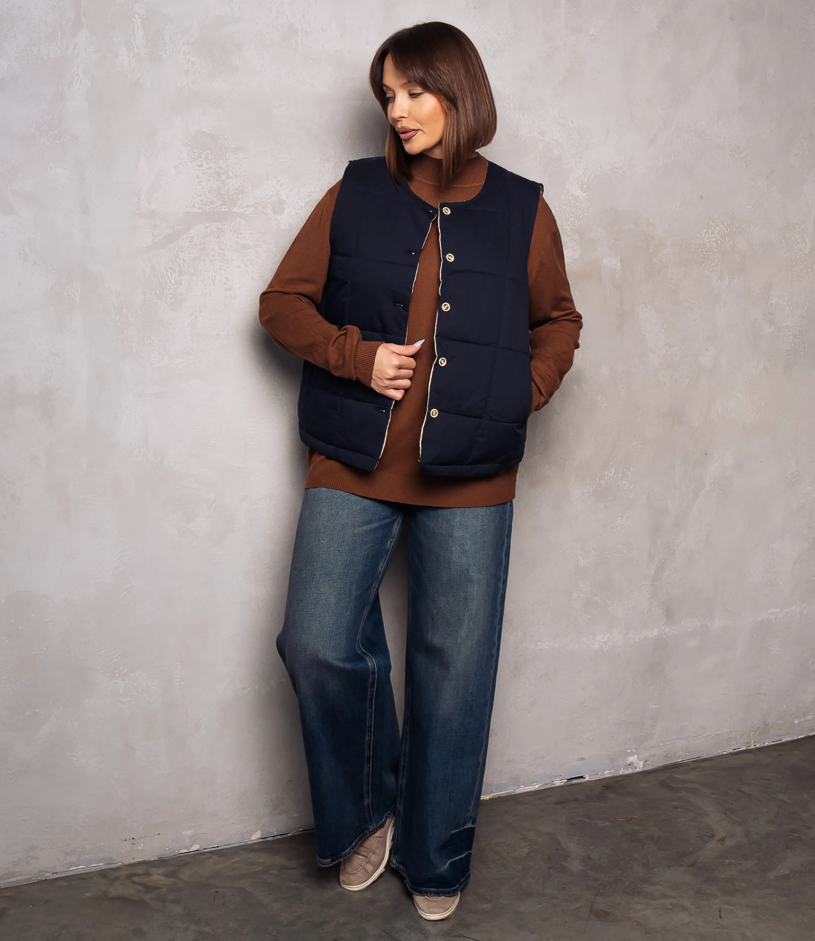 Жилет #КТ8358, тёмно-синий - фото 4