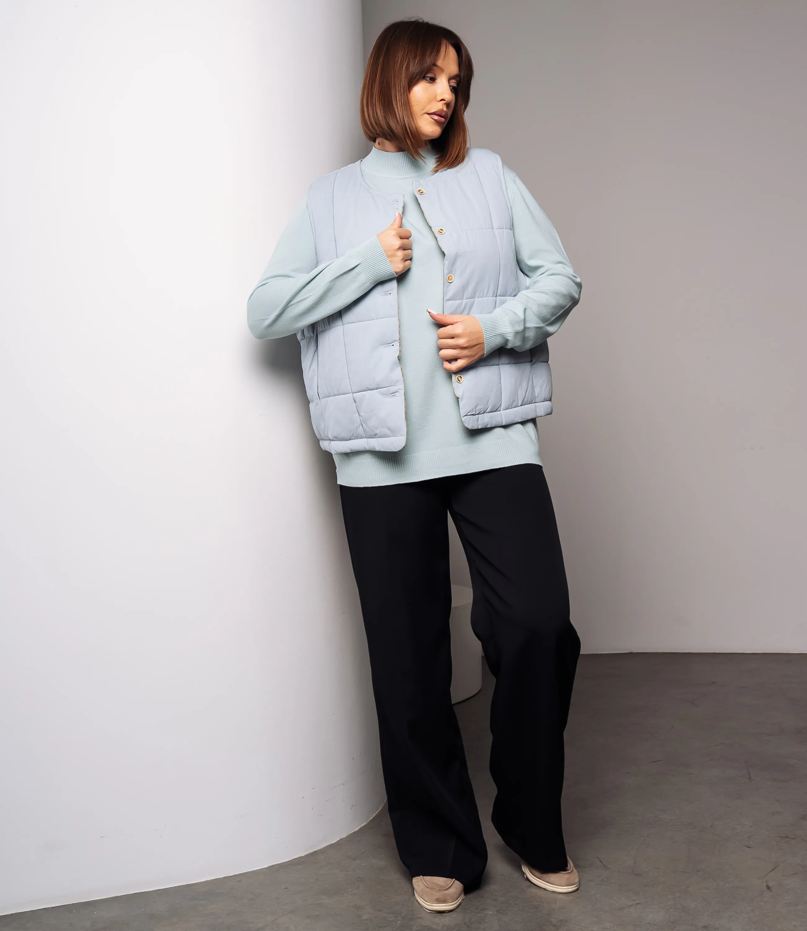 Жилет #КТ8358, голубой - фото 4