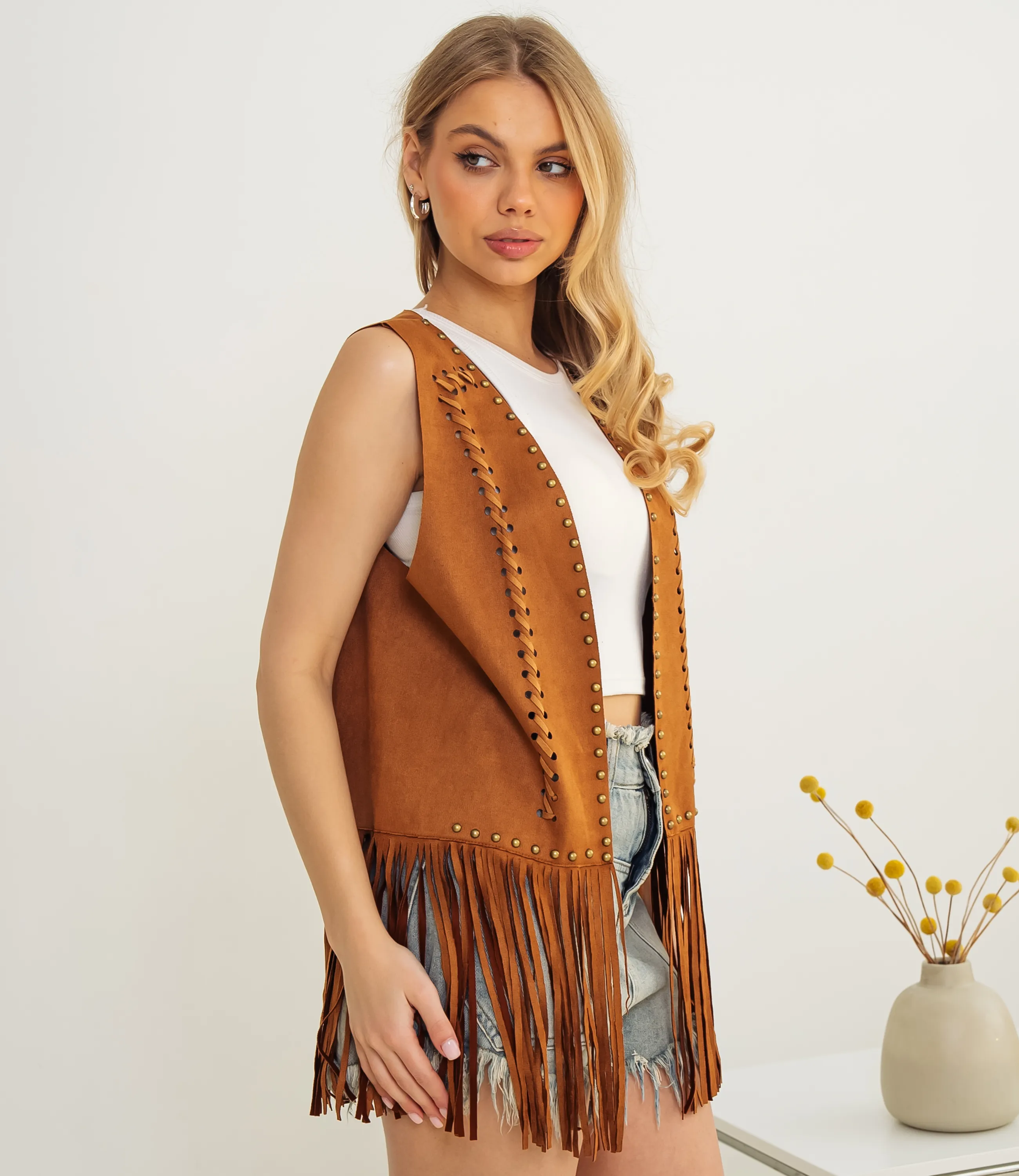 Жилет #КТ88875, коричневый - фото 2