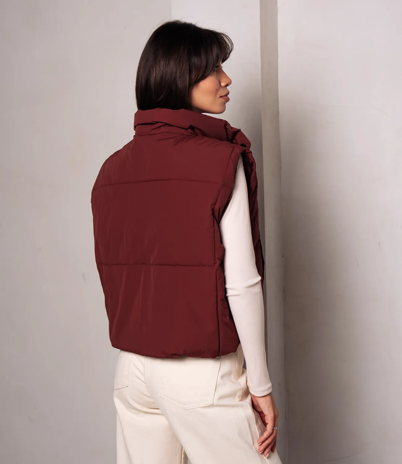 Жилет #КТ2323, бордовый - фото 3