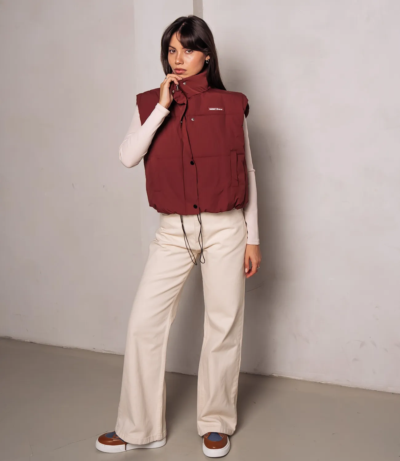 Жилет #КТ2323, бордовый - фото 4