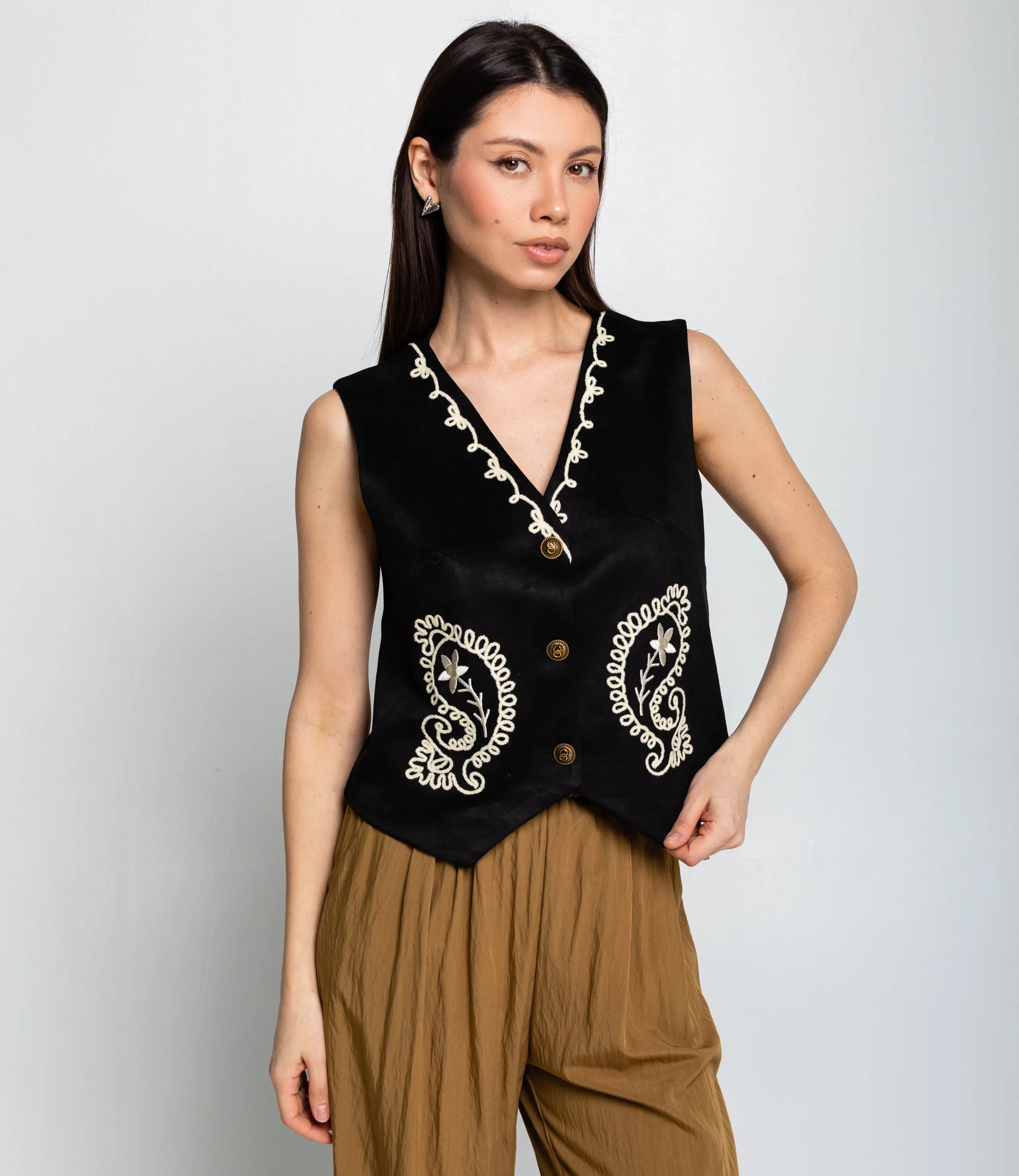 Жилет #КТ9836, чёрный - фото 1