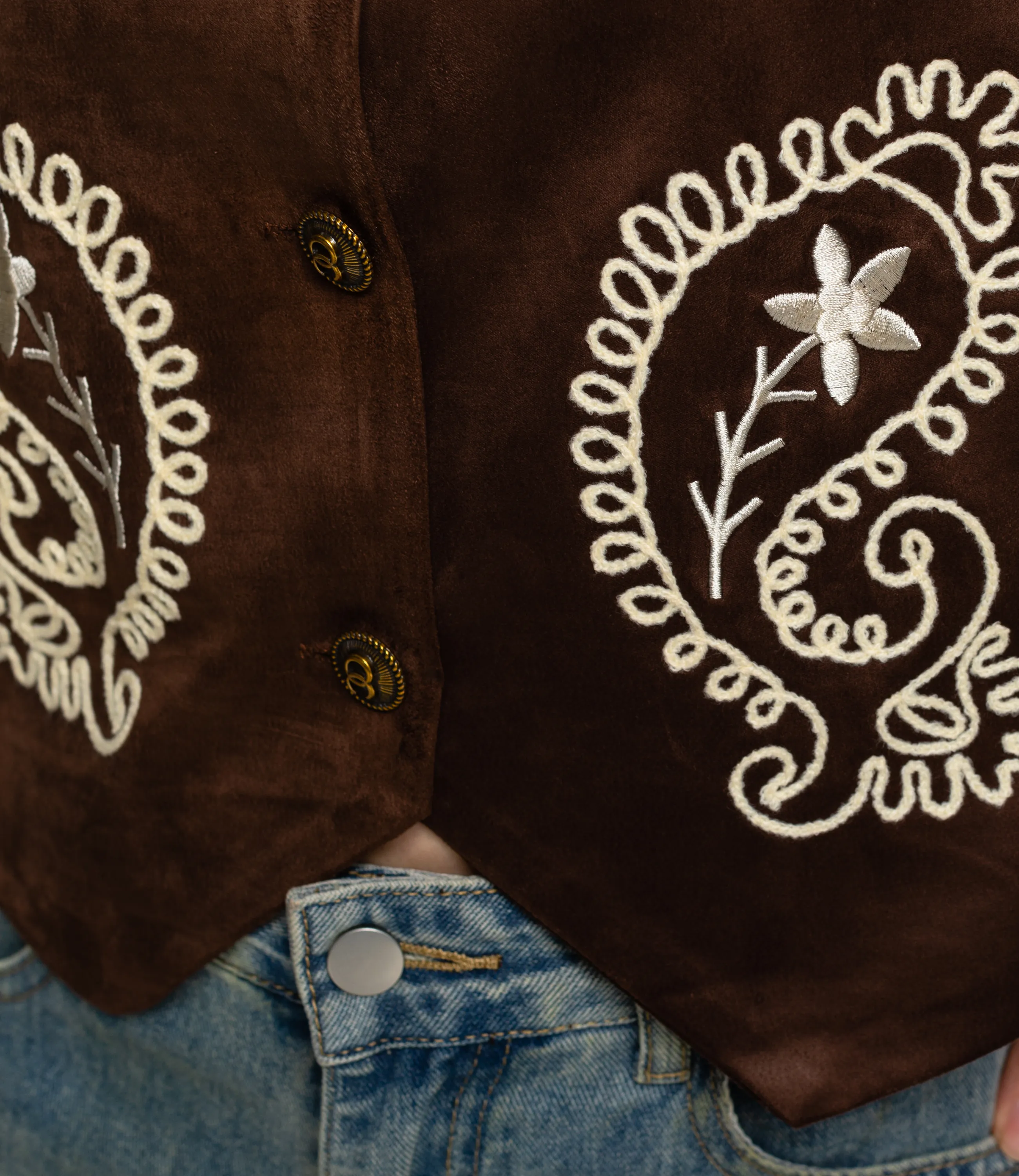 Жилет #КТ9836, шоколадный - фото 5