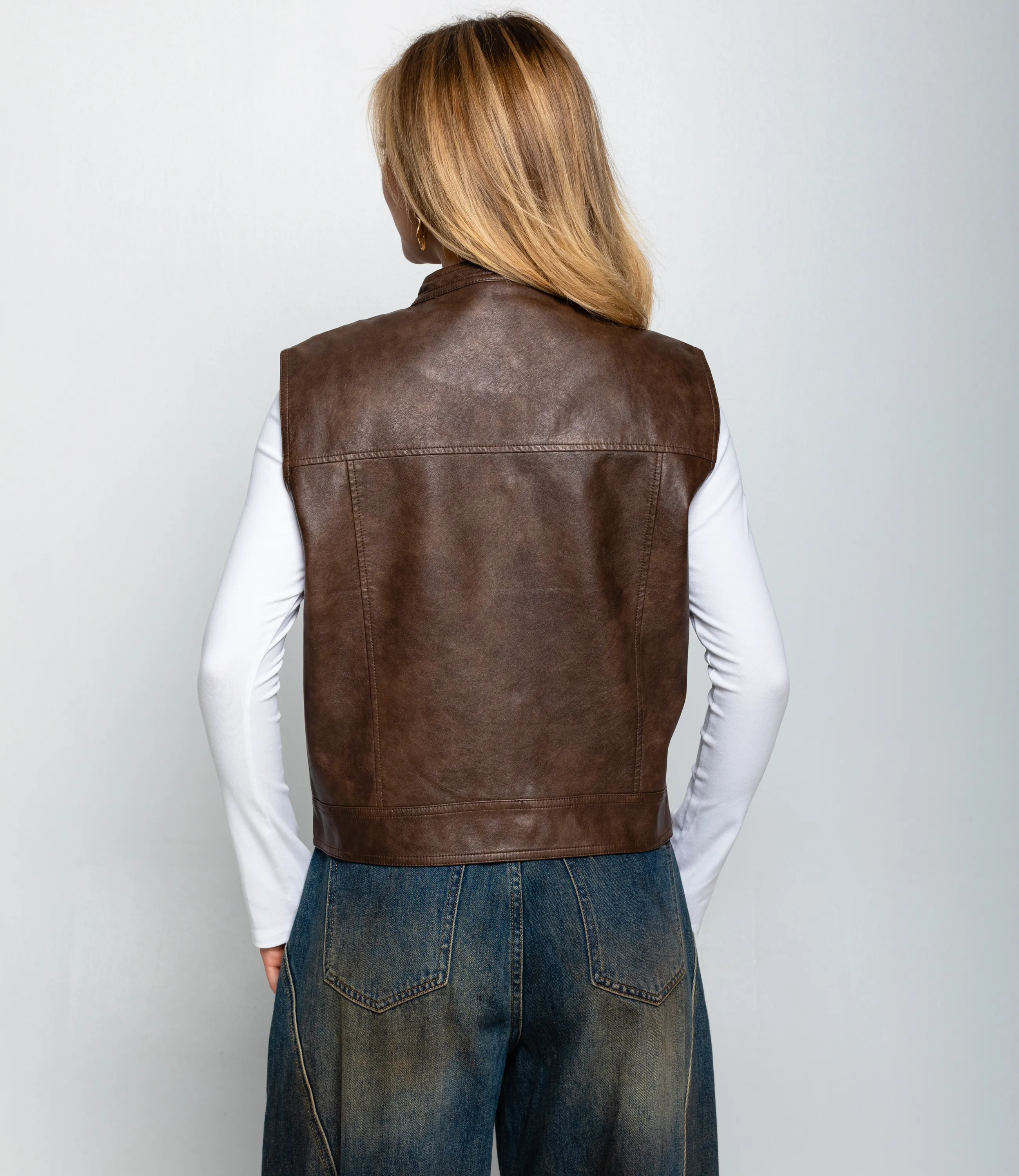 Жилет #КТ628979, тёмно-коричневый - фото 3