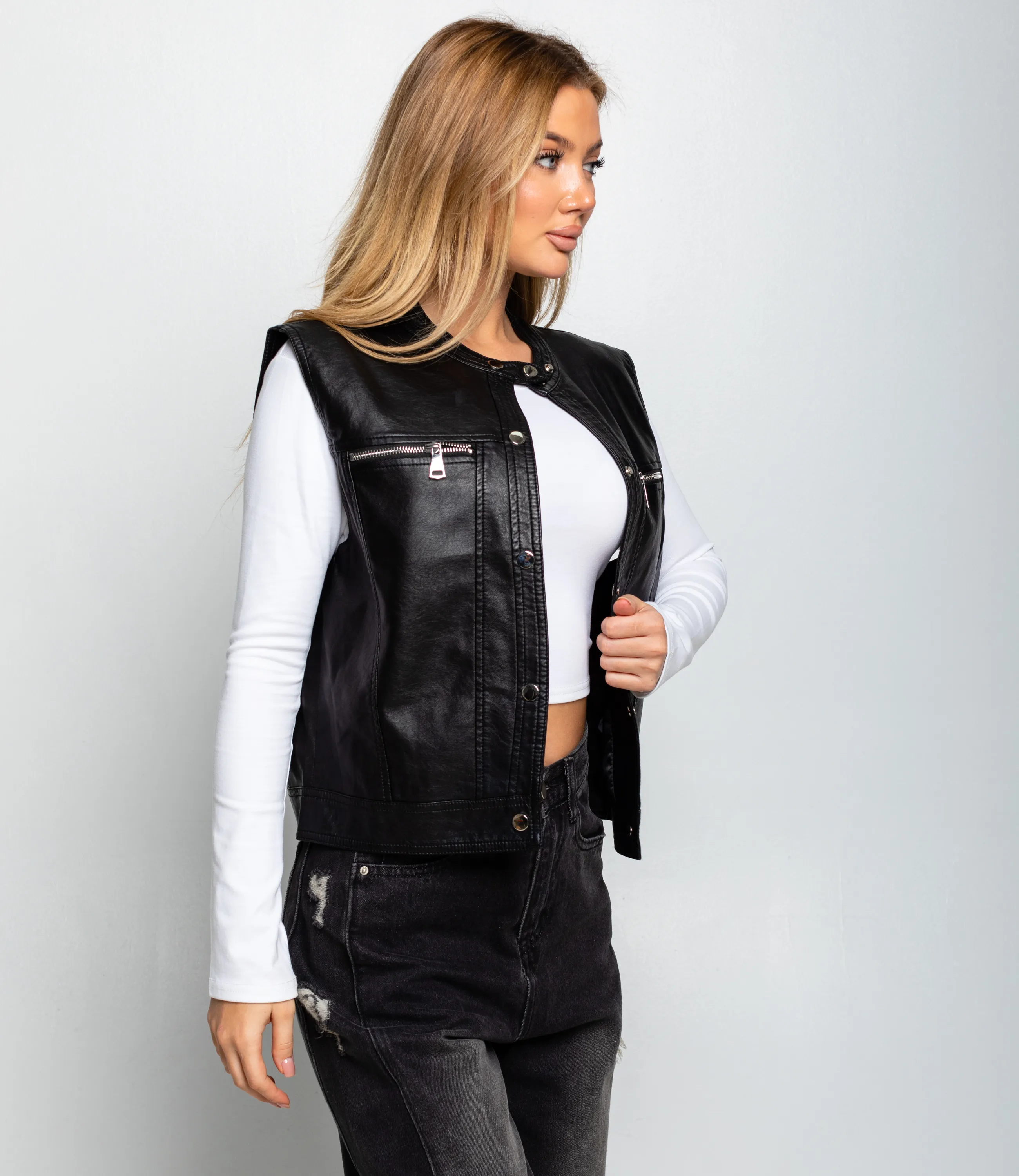 Жилет #КТ628979, чёрный - фото 2