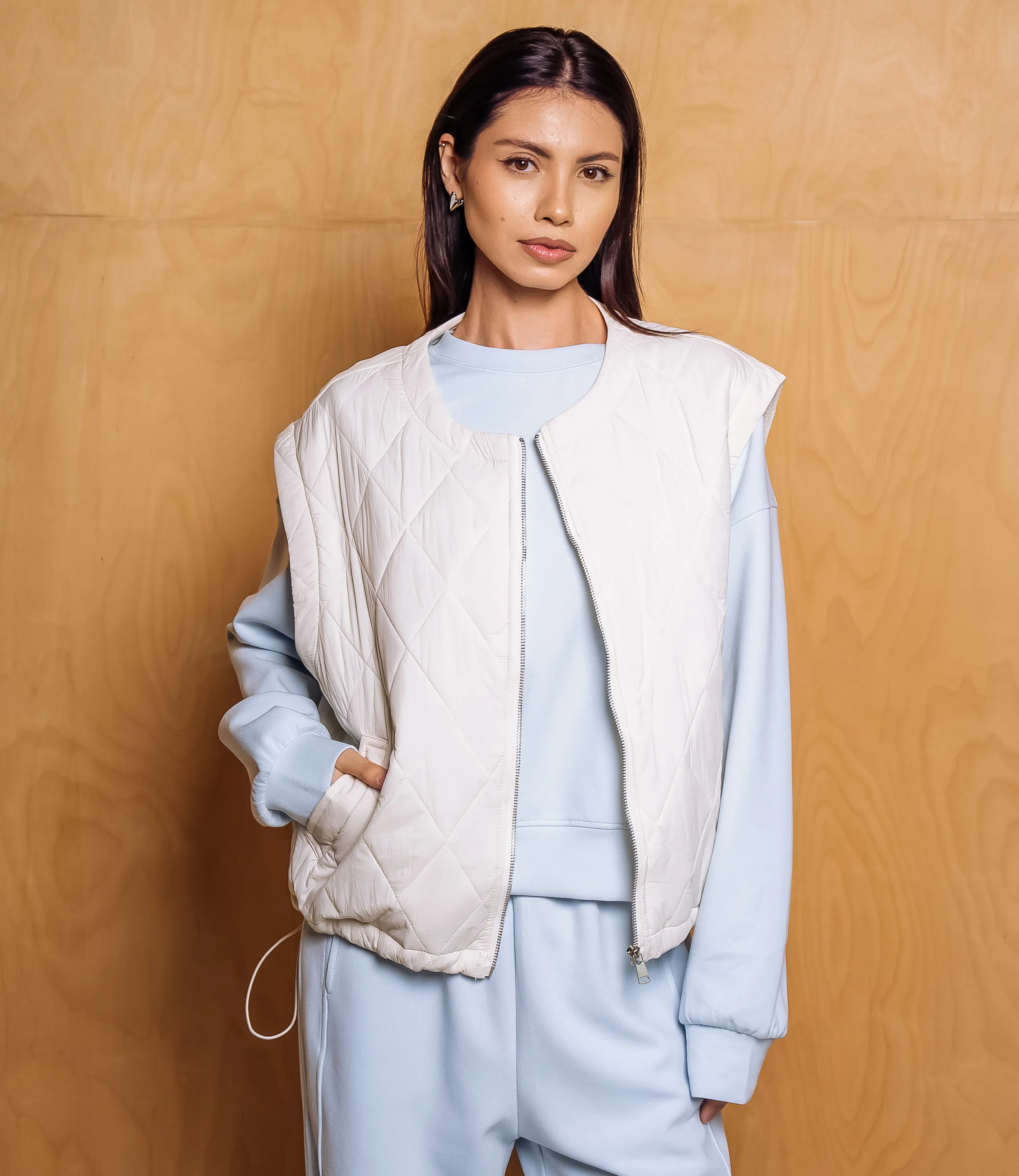 Жилет #КТ750, светло-бежевый - фото 1