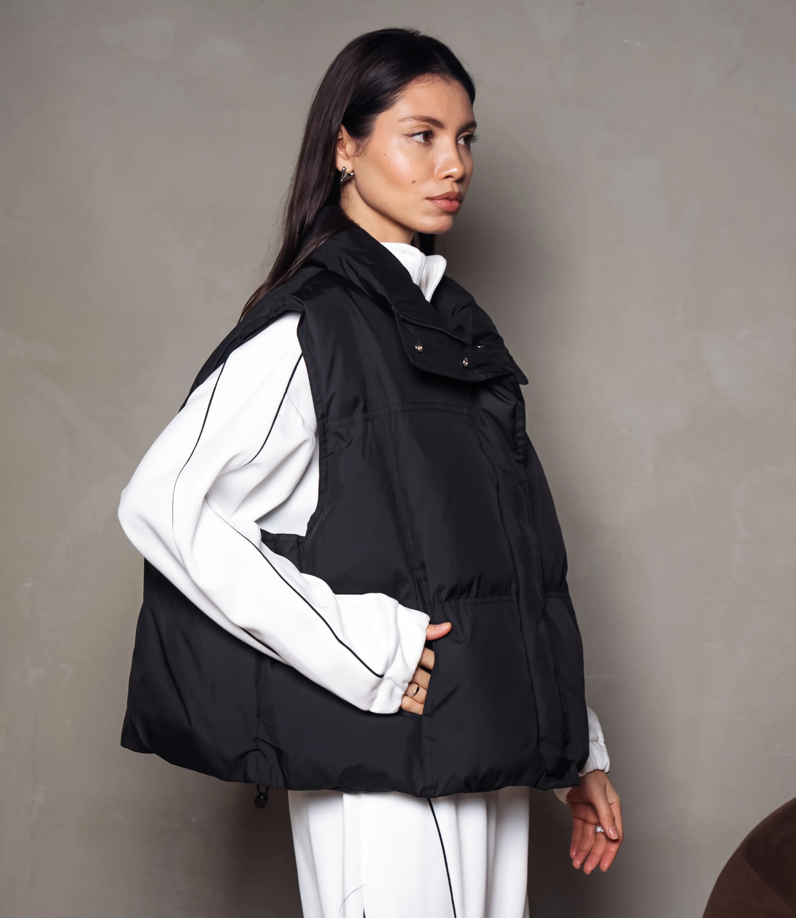 Жилет #КТ1951 (1), чёрный - фото 2