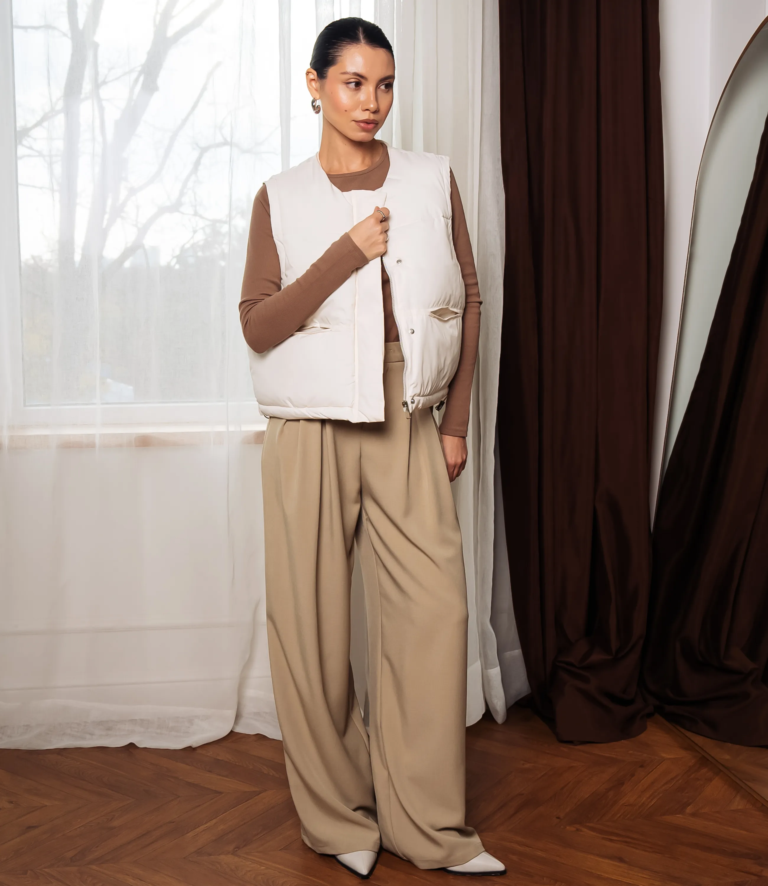 Жилет #КТ8813 (8), молочный - фото 4