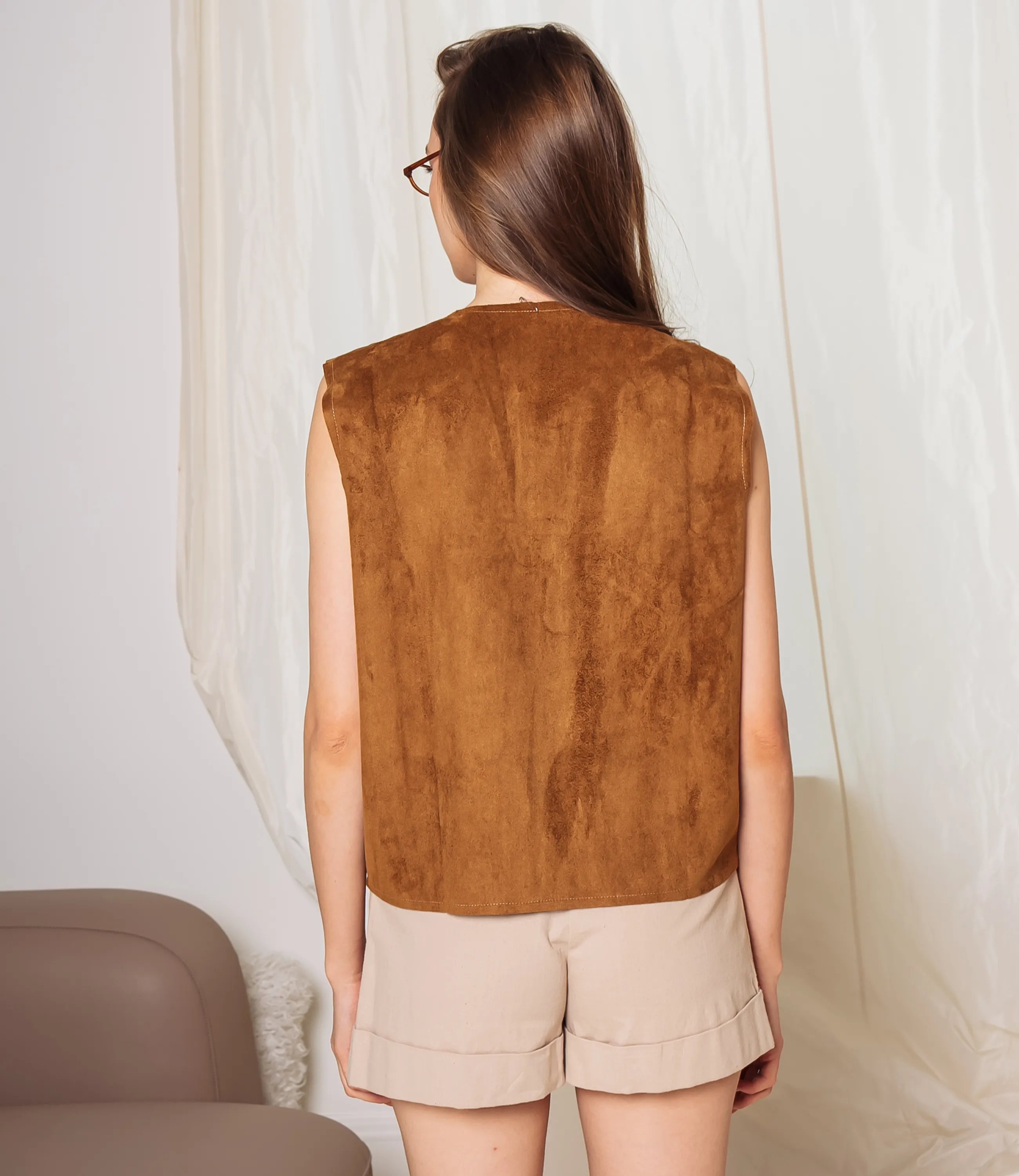 Жилет #КТ902 (12), коричневый - фото 3