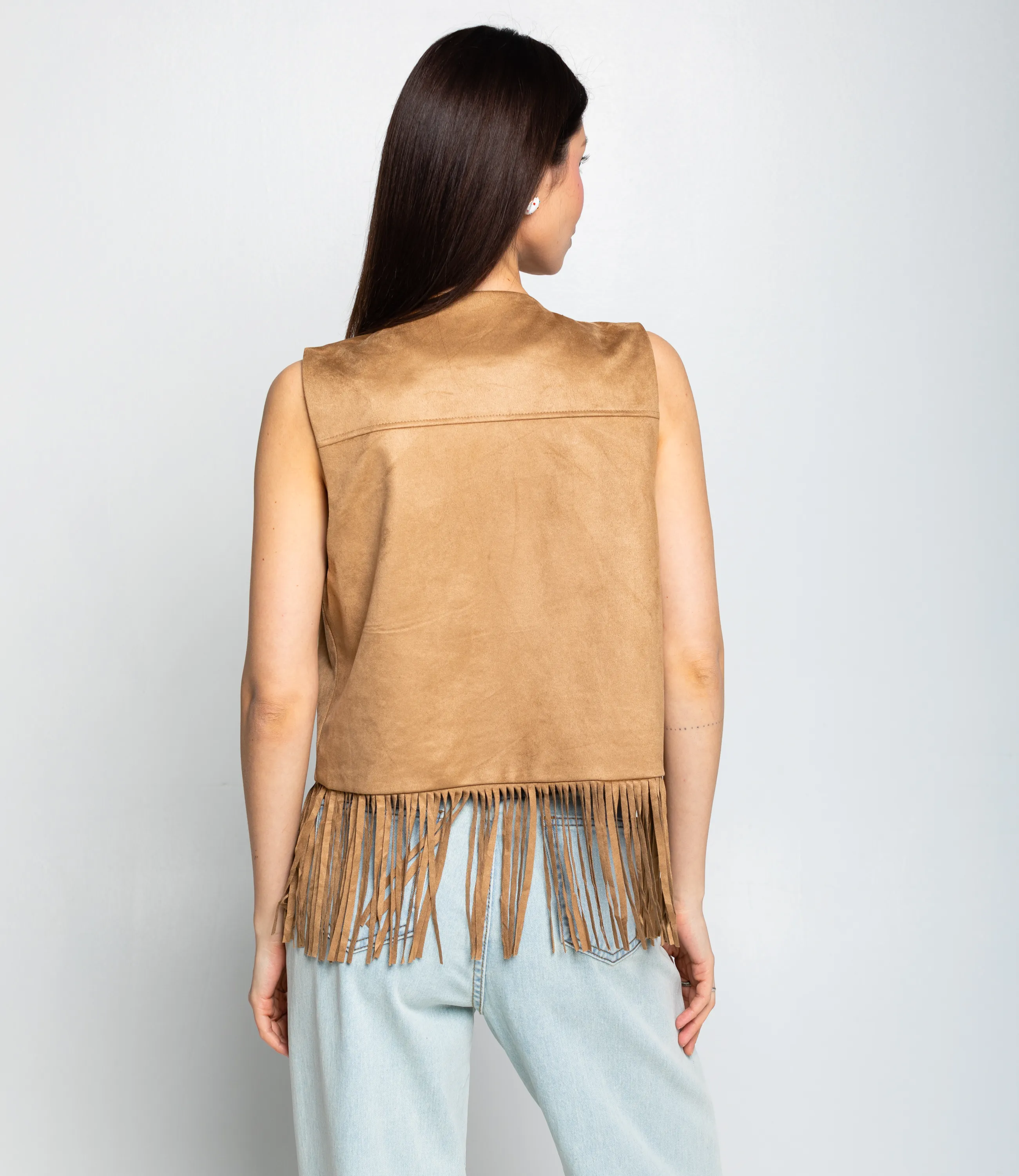 Жилет #КТ9833, бежевый - фото 3