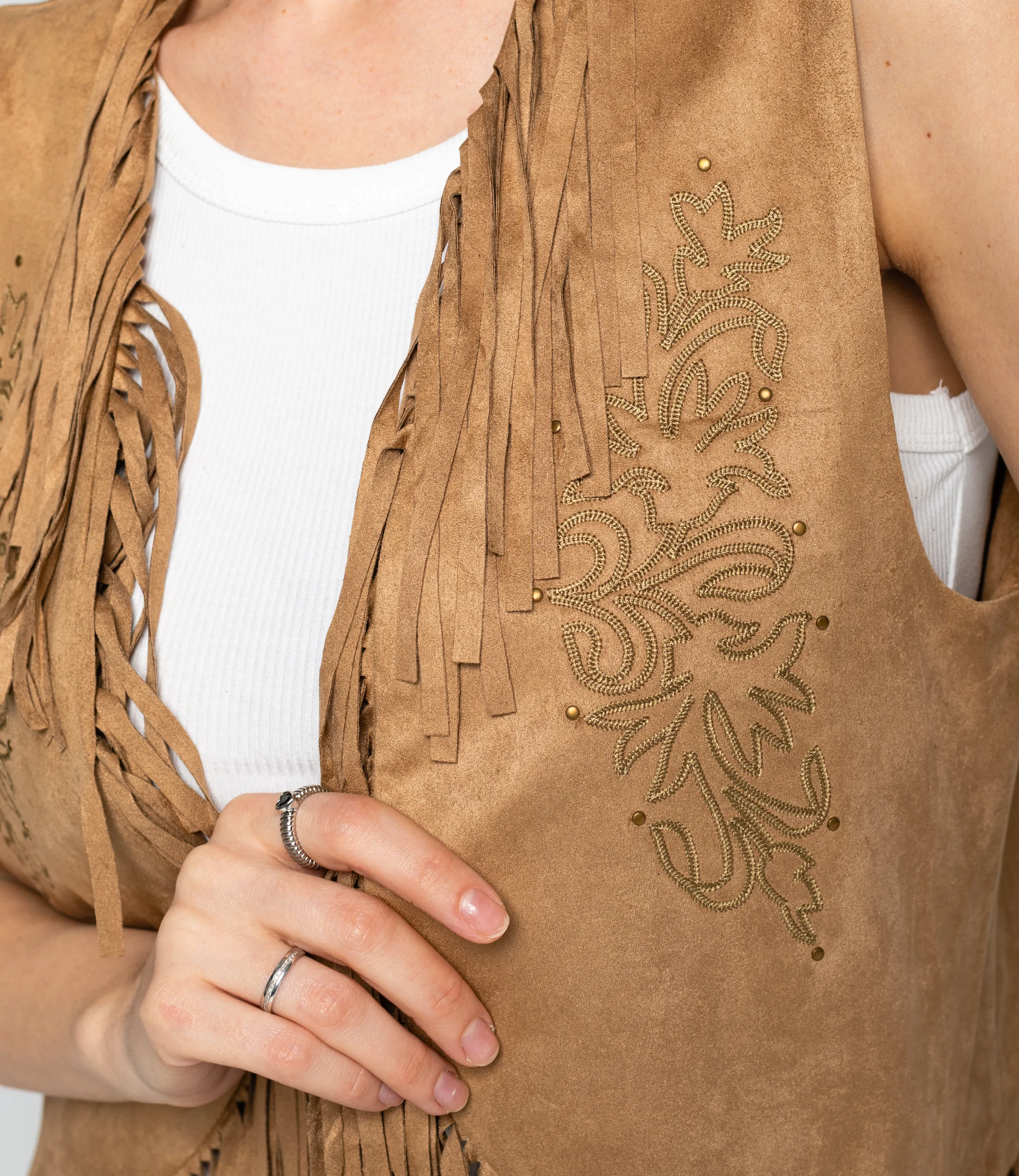 Жилет #КТ9833, бежевый - фото 5