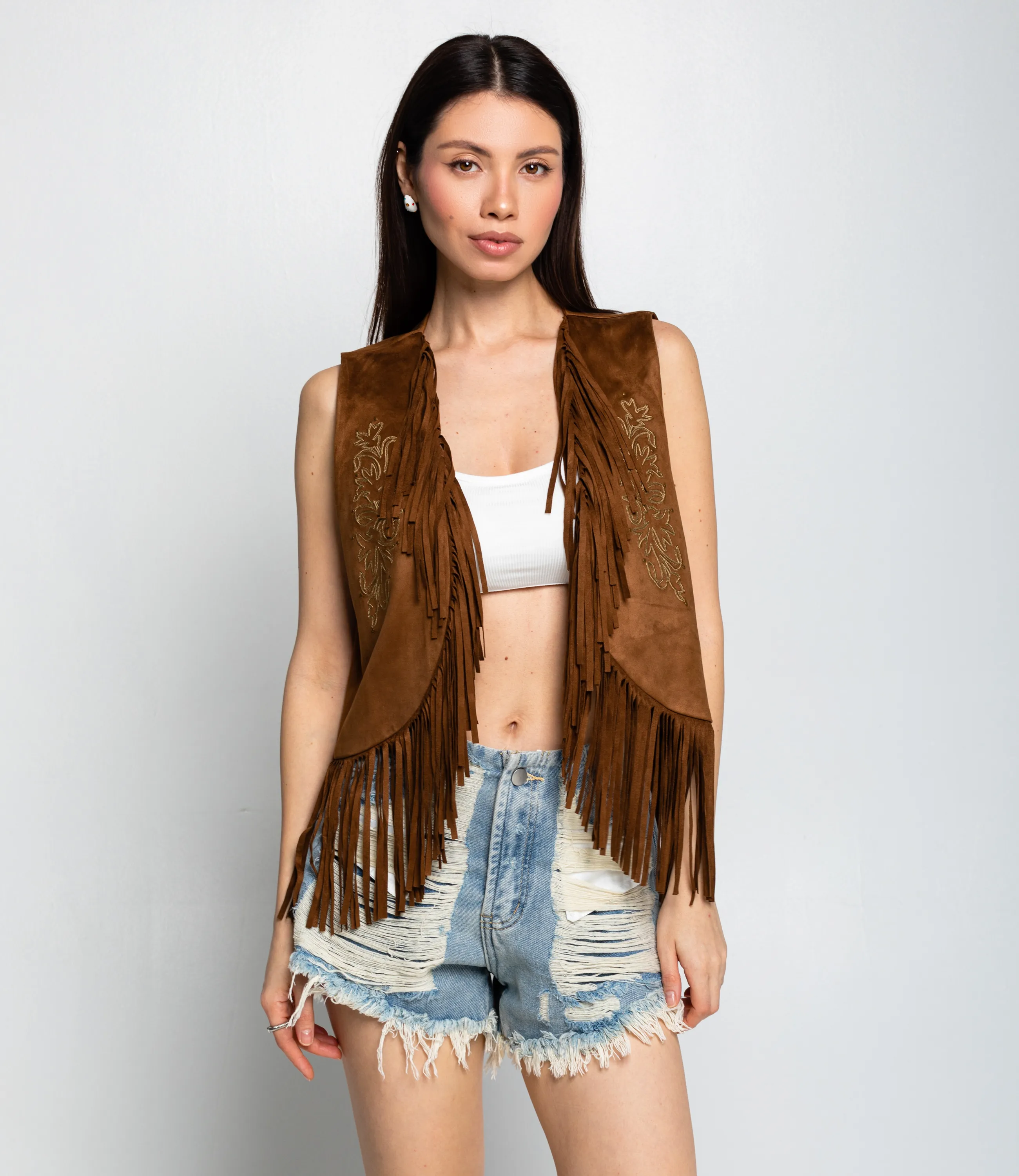 Жилет #КТ9833, коричневый - фото 1