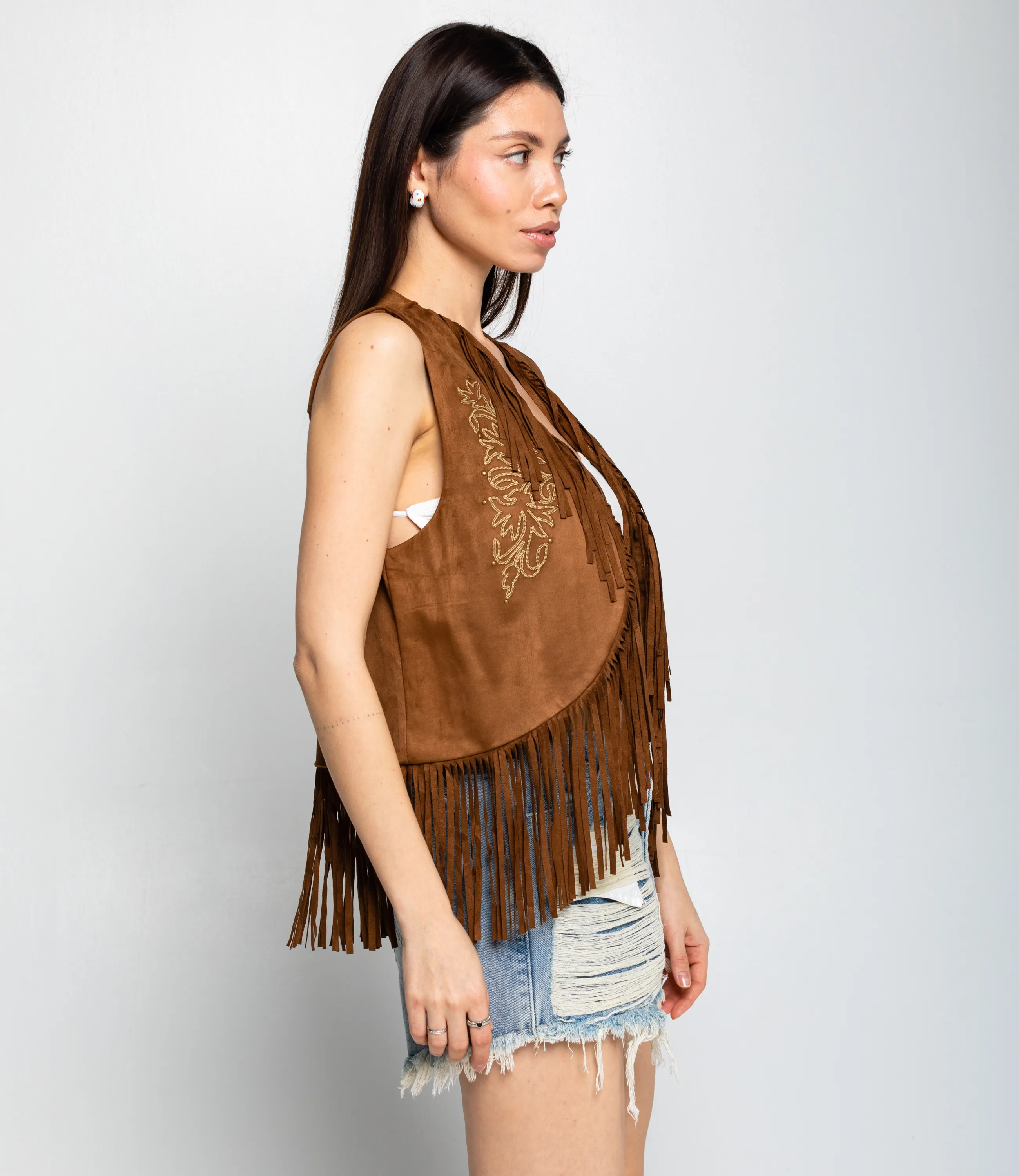 Жилет #КТ9833, коричневый - фото 2