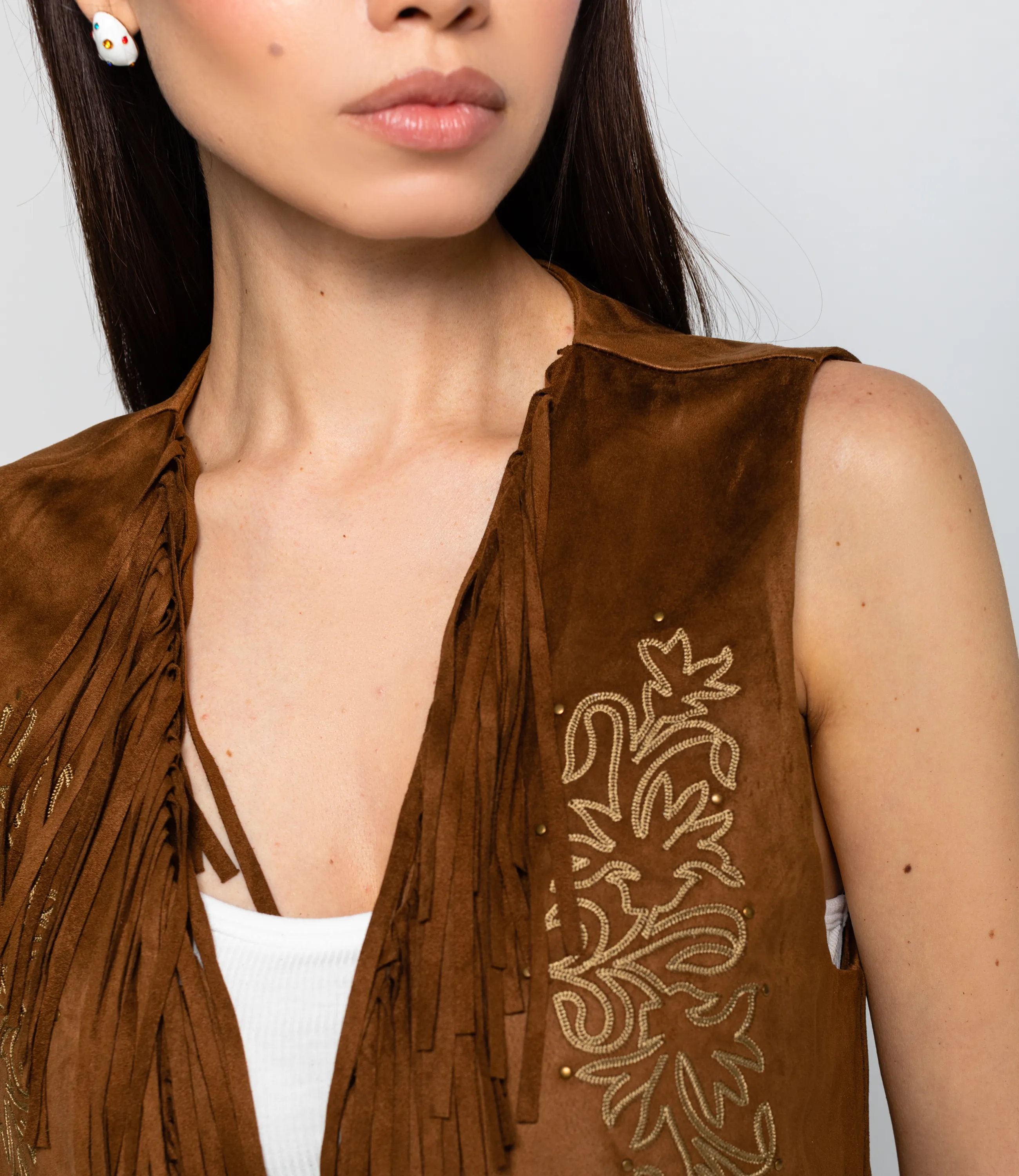 Жилет #КТ9833, коричневый - фото 5
