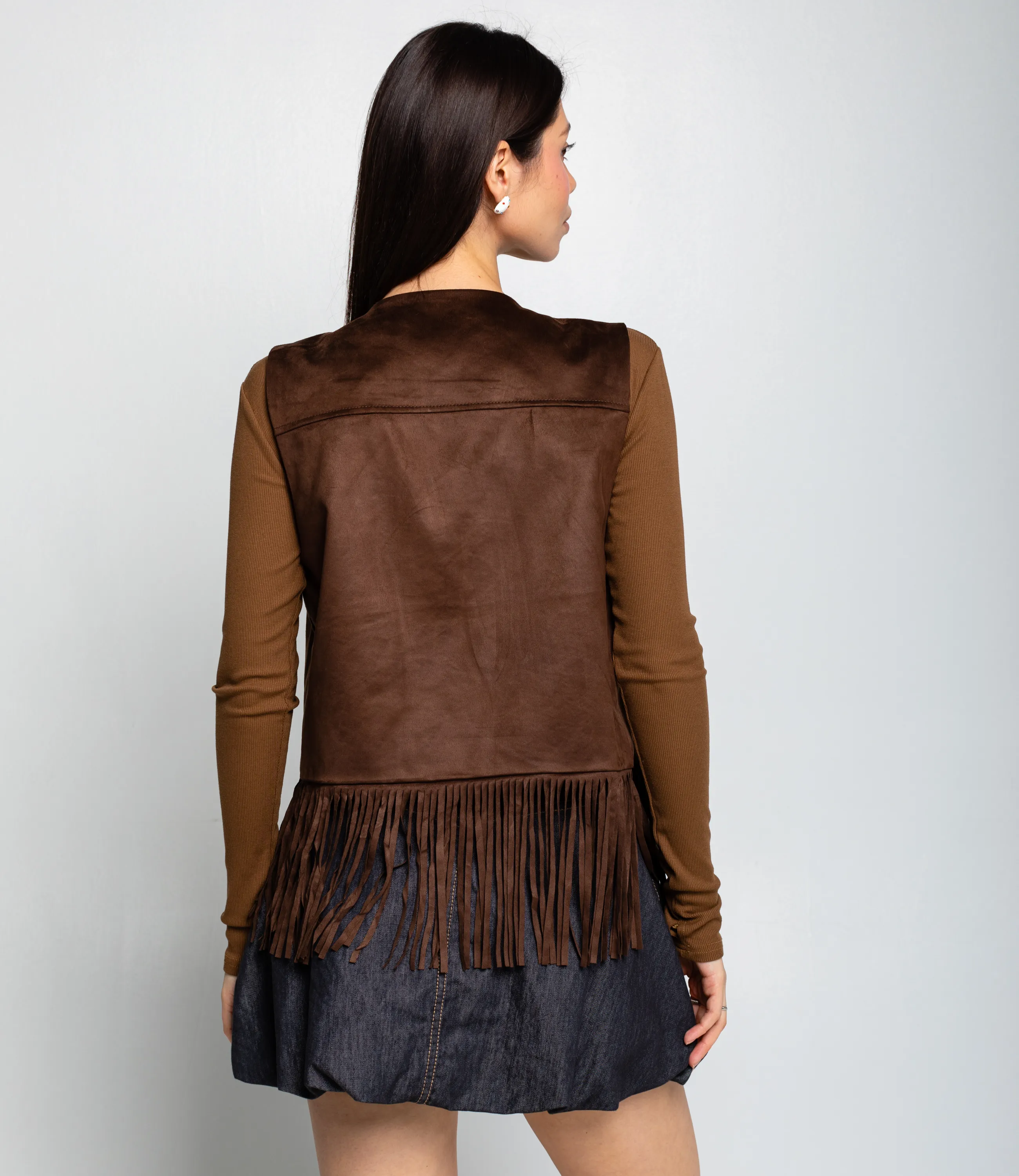 Жилет #КТ9833, шоколадный - фото 3