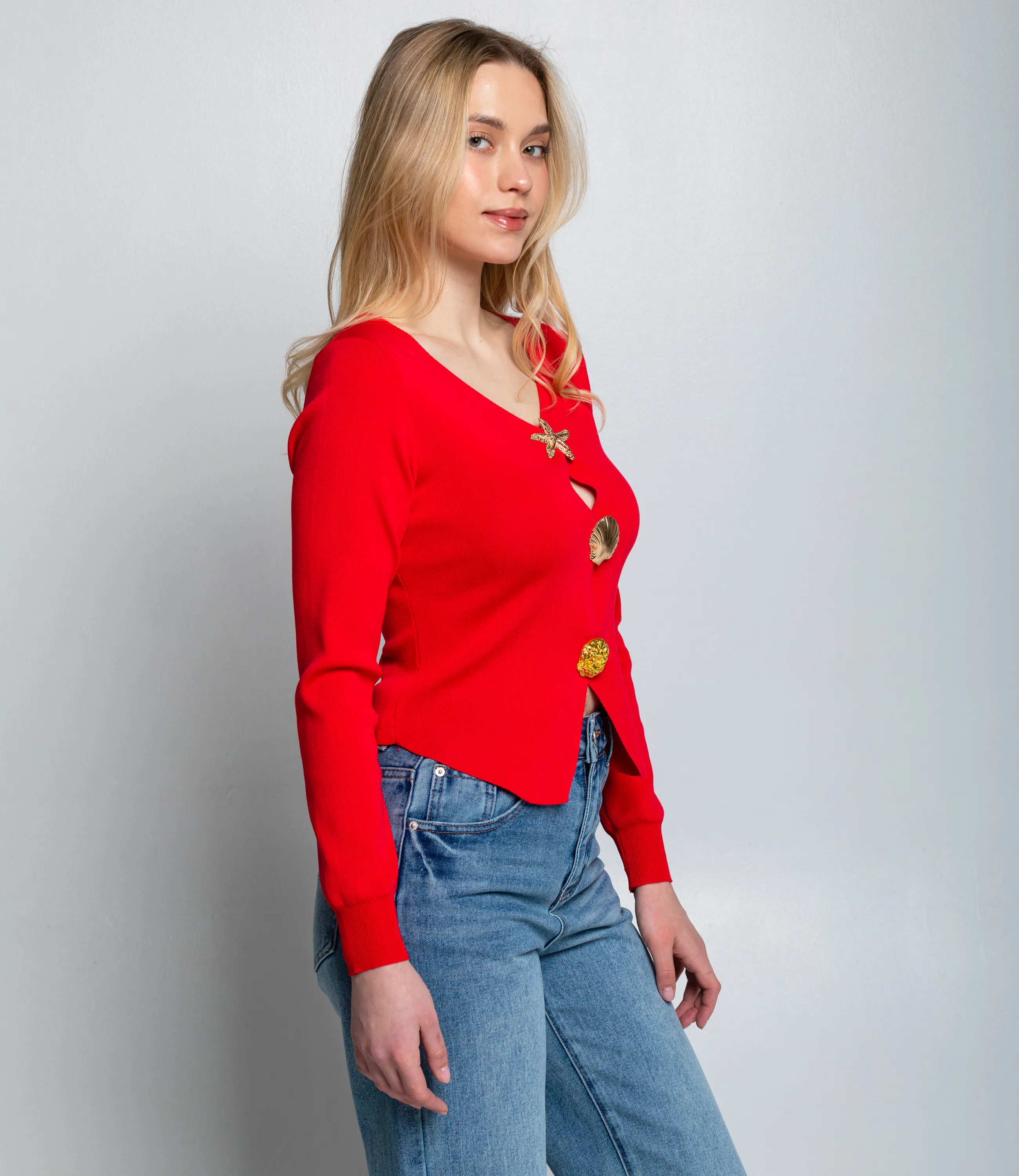 Кардиган #КТ308 (4), красный - фото 2