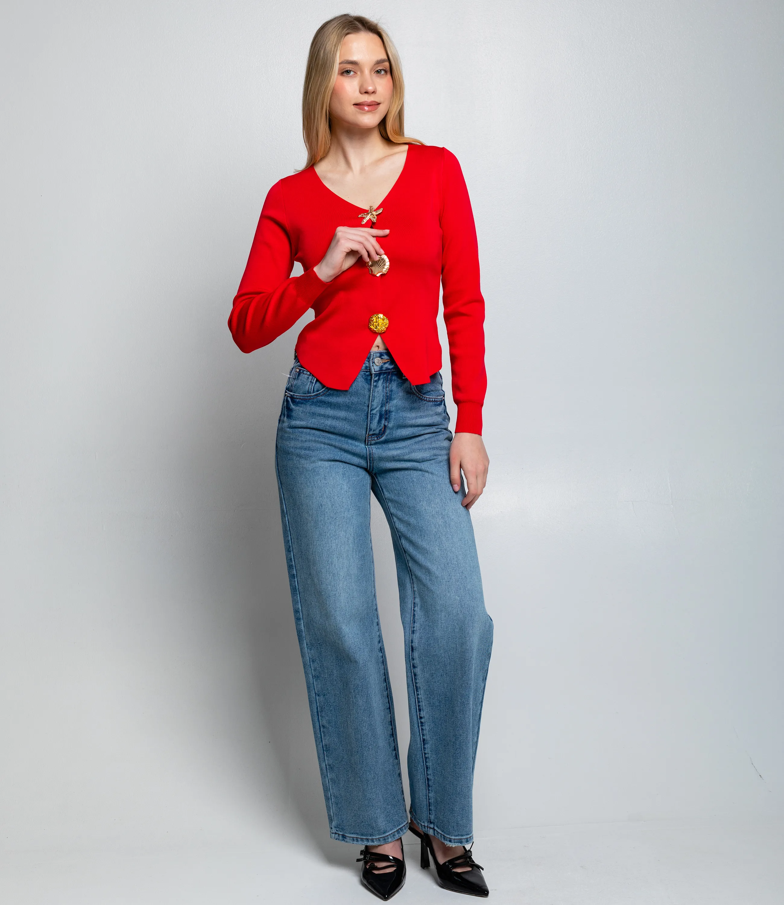 Кардиган #КТ308 (4), красный - фото 4