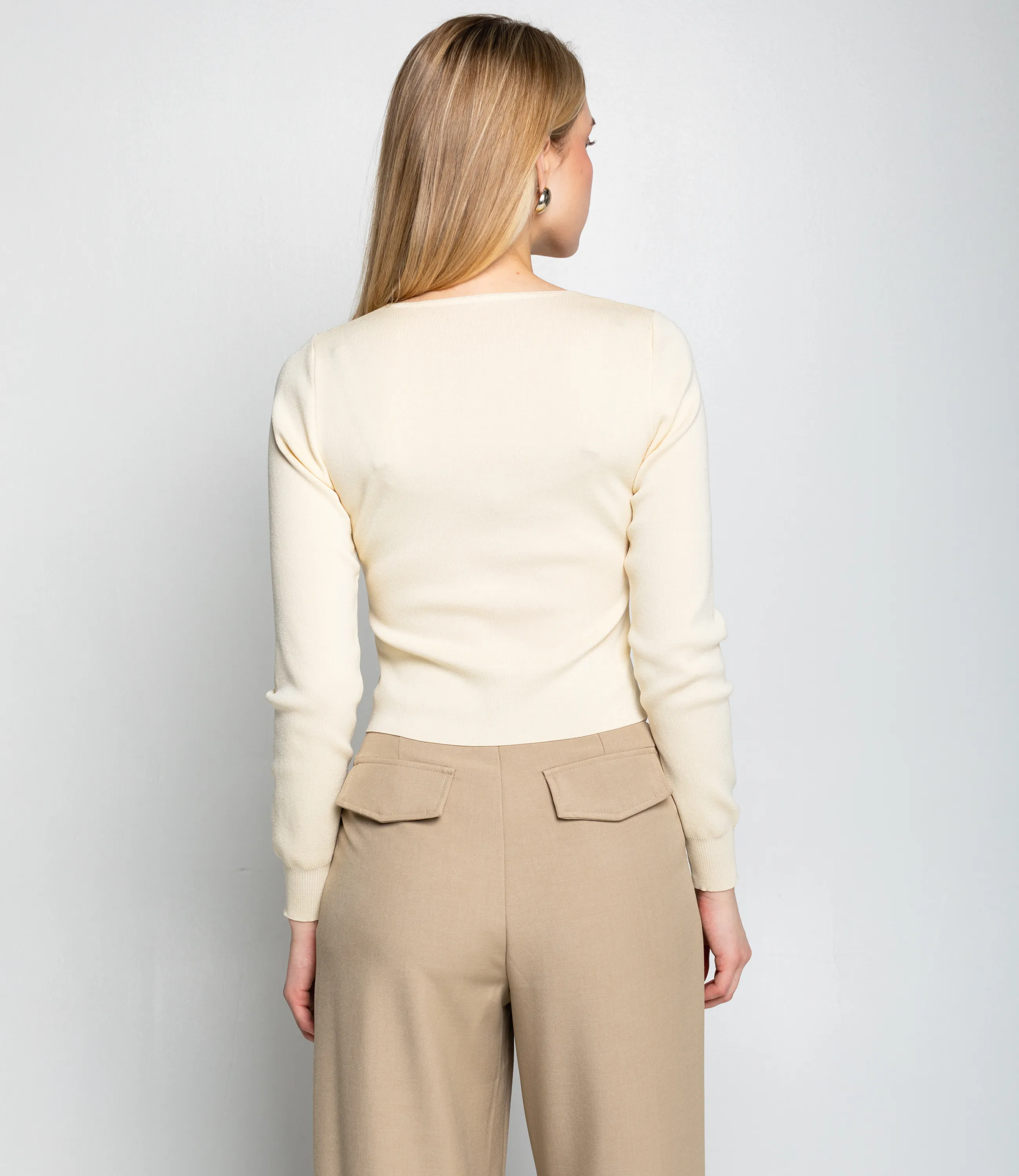 Кардиган #КТ308 (4), светло-бежевый - фото 3