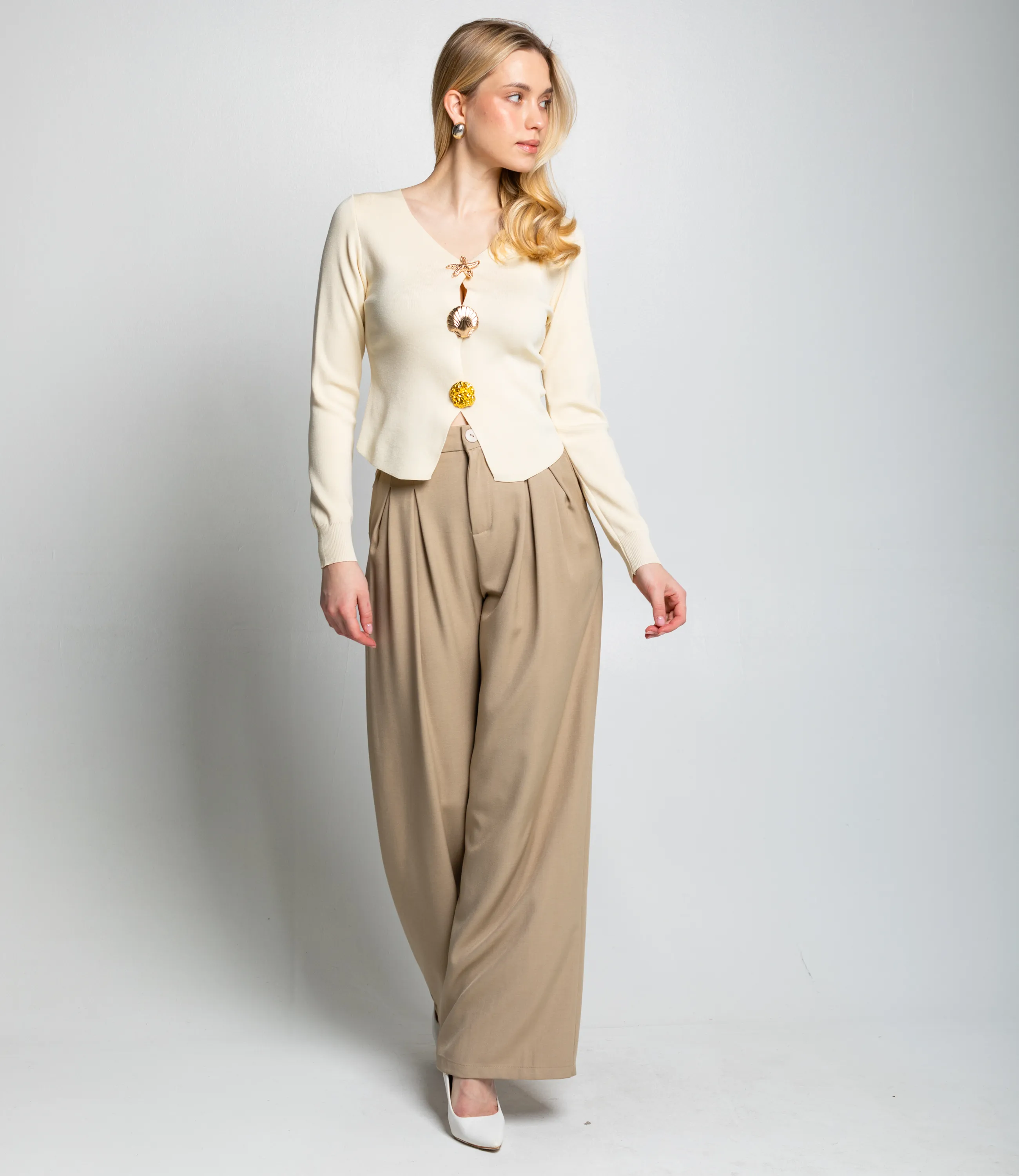 Кардиган #КТ308 (4), светло-бежевый - фото 4