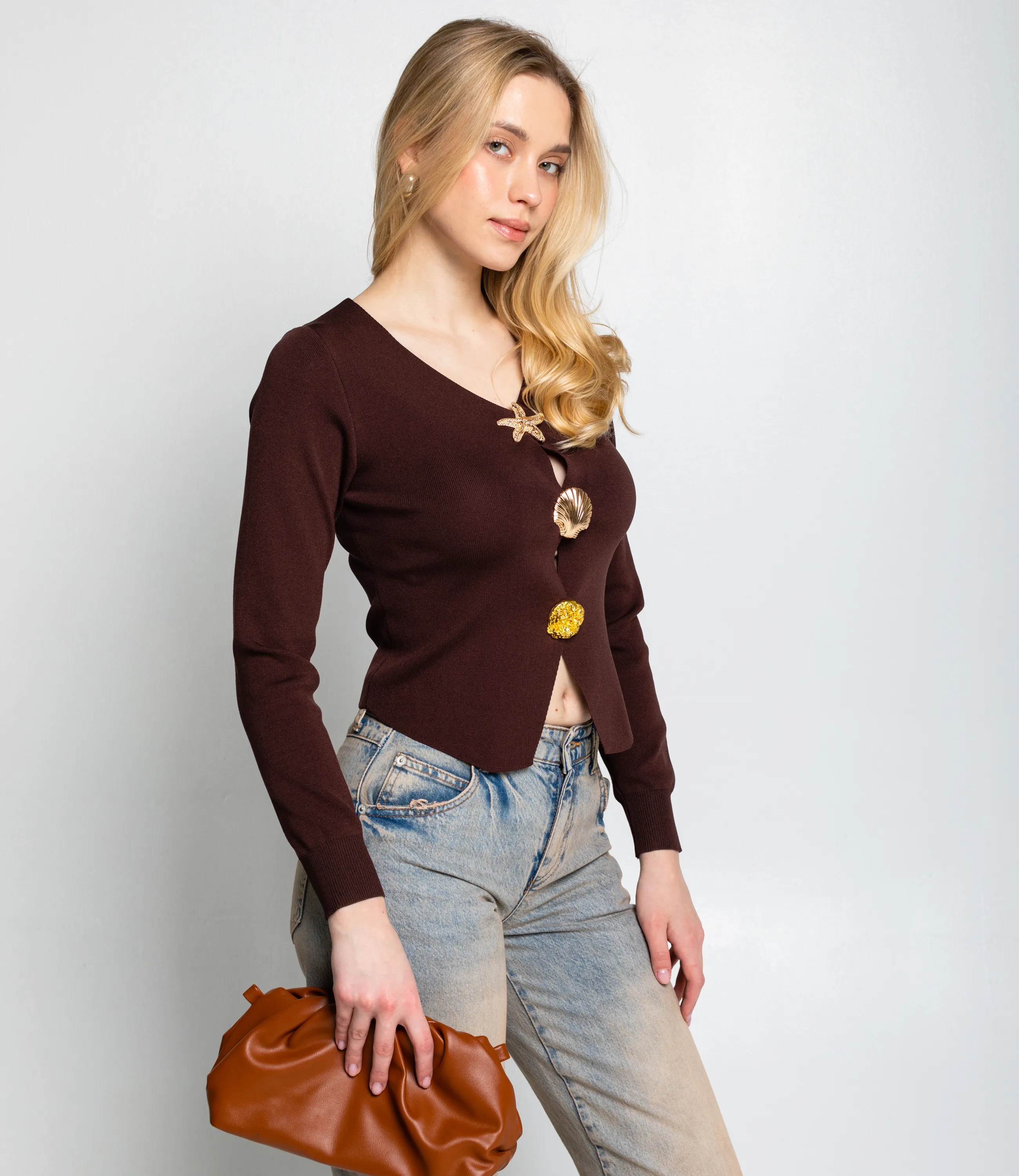Кардиган #КТ308 (4), шоколадный - фото 2