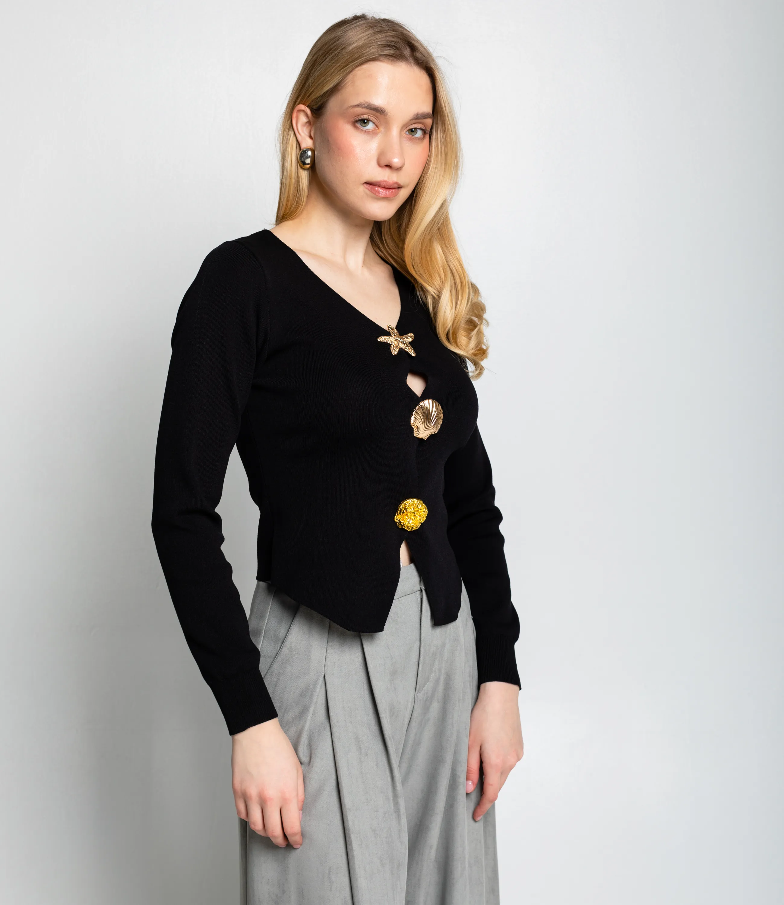 Кардиган #КТ308 (4), чёрный - фото 2