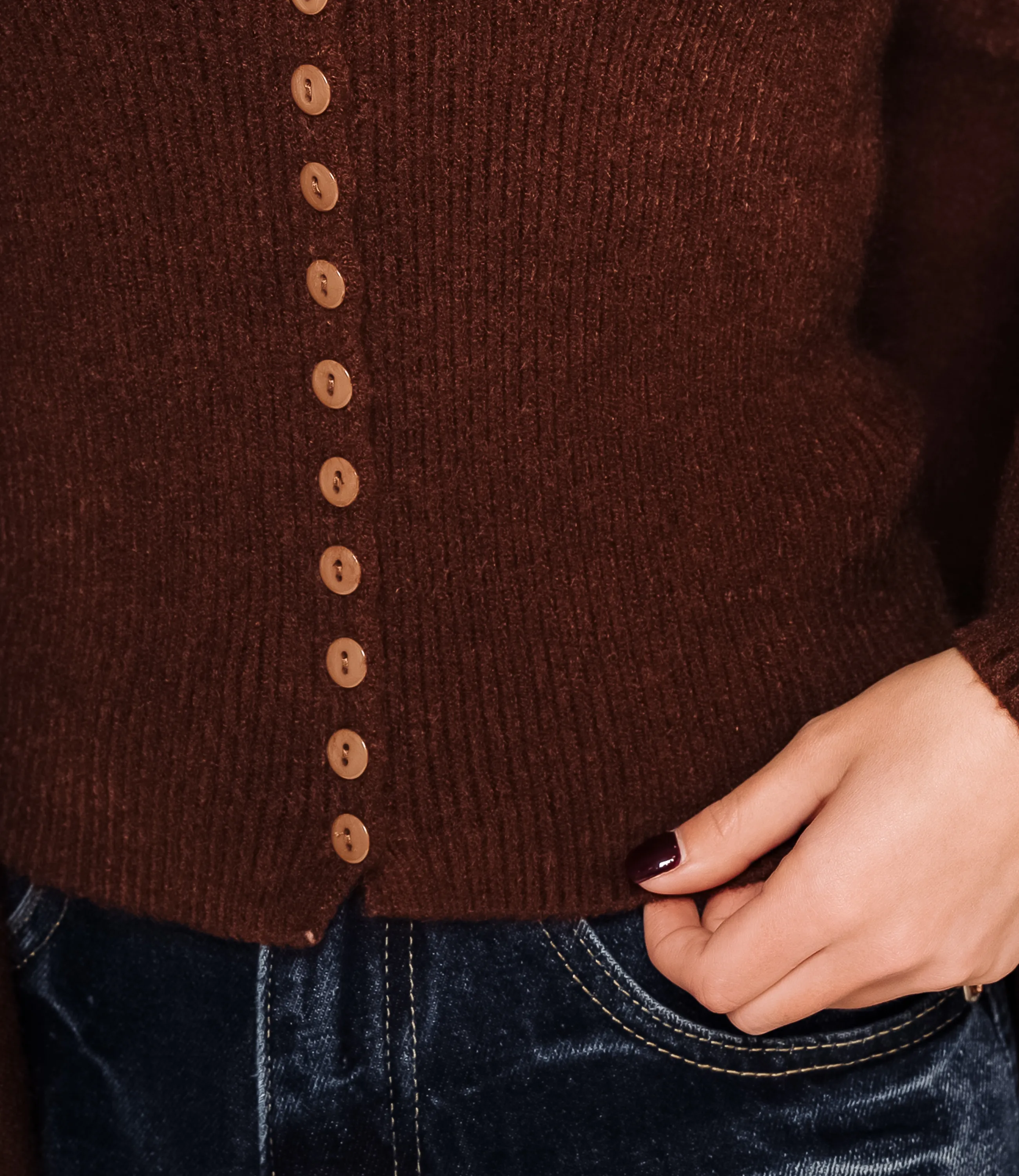 Кардиган+топ #КТ0725, шоколадный - фото 5